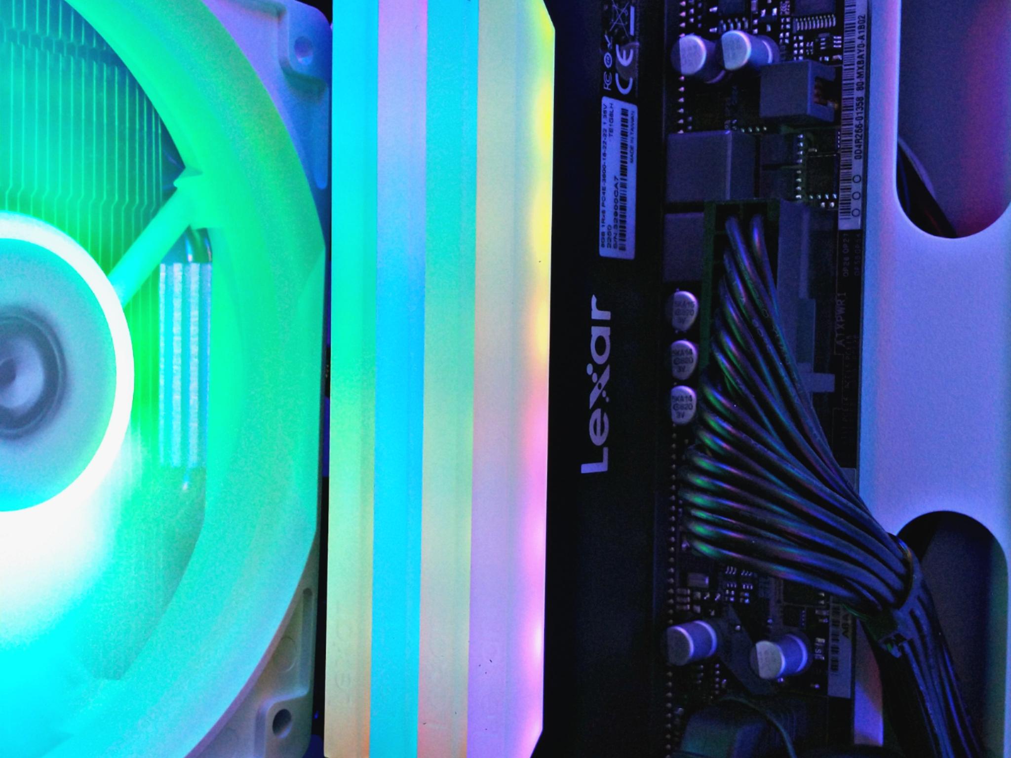 Lexar 16GB Kit (2x8GB) 3600MHz CL18 RAM RGB LED Lighting Desktop Gaming DRAM DDR4