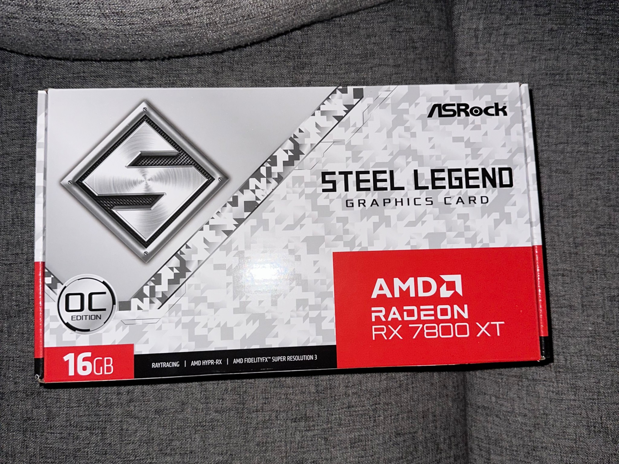 WHITE ASRock Steel Legend Radeon RX 7800 XT 16GB