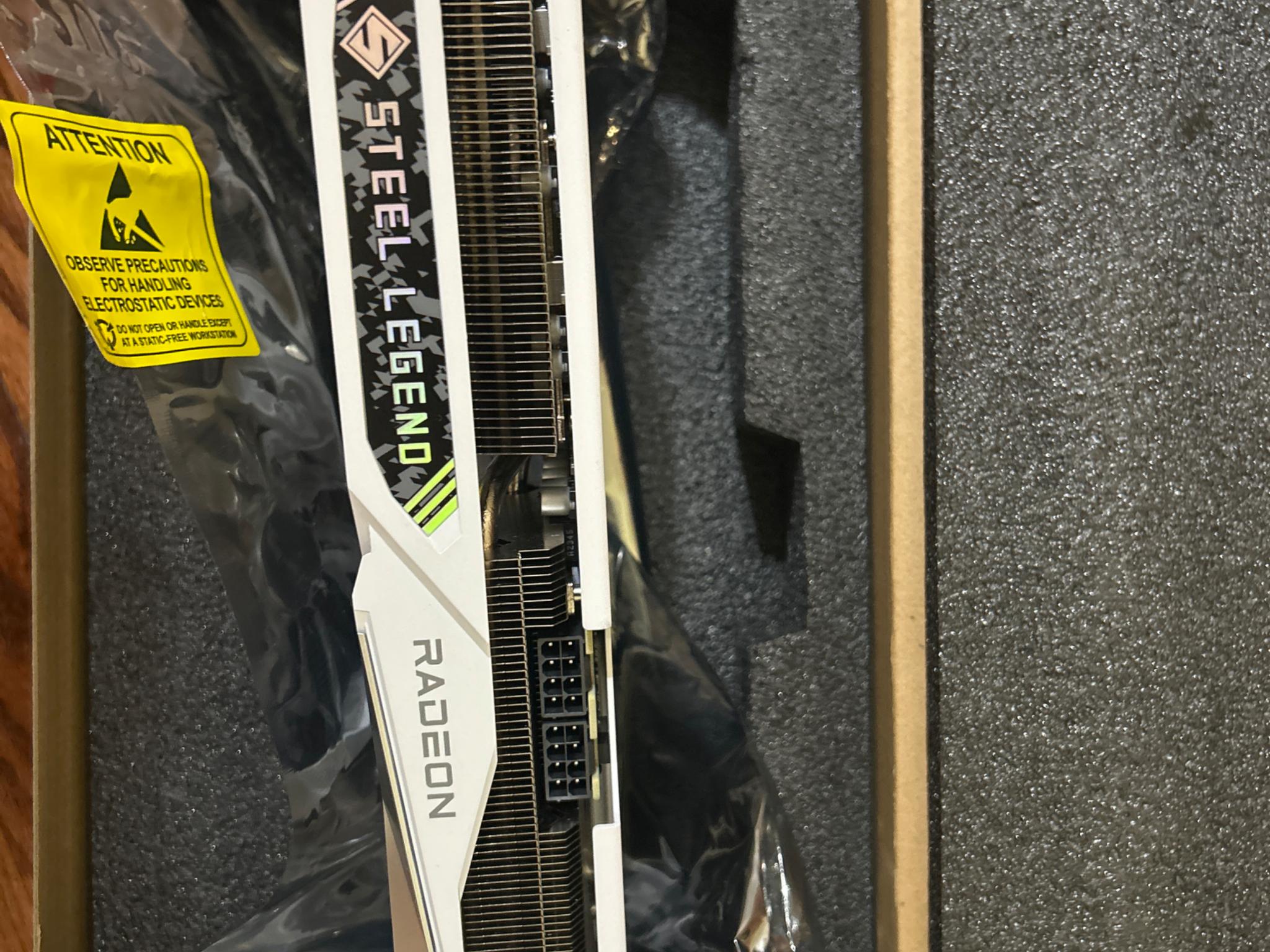 ASRock AMD Radeon RX 7600 XT Steel Legend RGB Overclocked Triple Fan 16GB GDDR6 PCIe 4.0 GPU