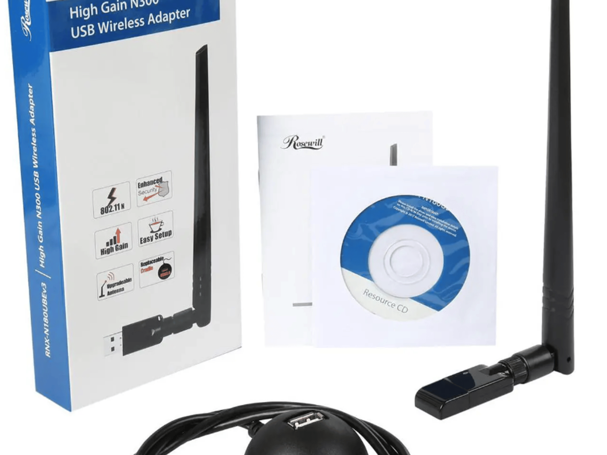 Rosewill RNX-N180UBE Dual-band WiFi USB Wireless Adapter