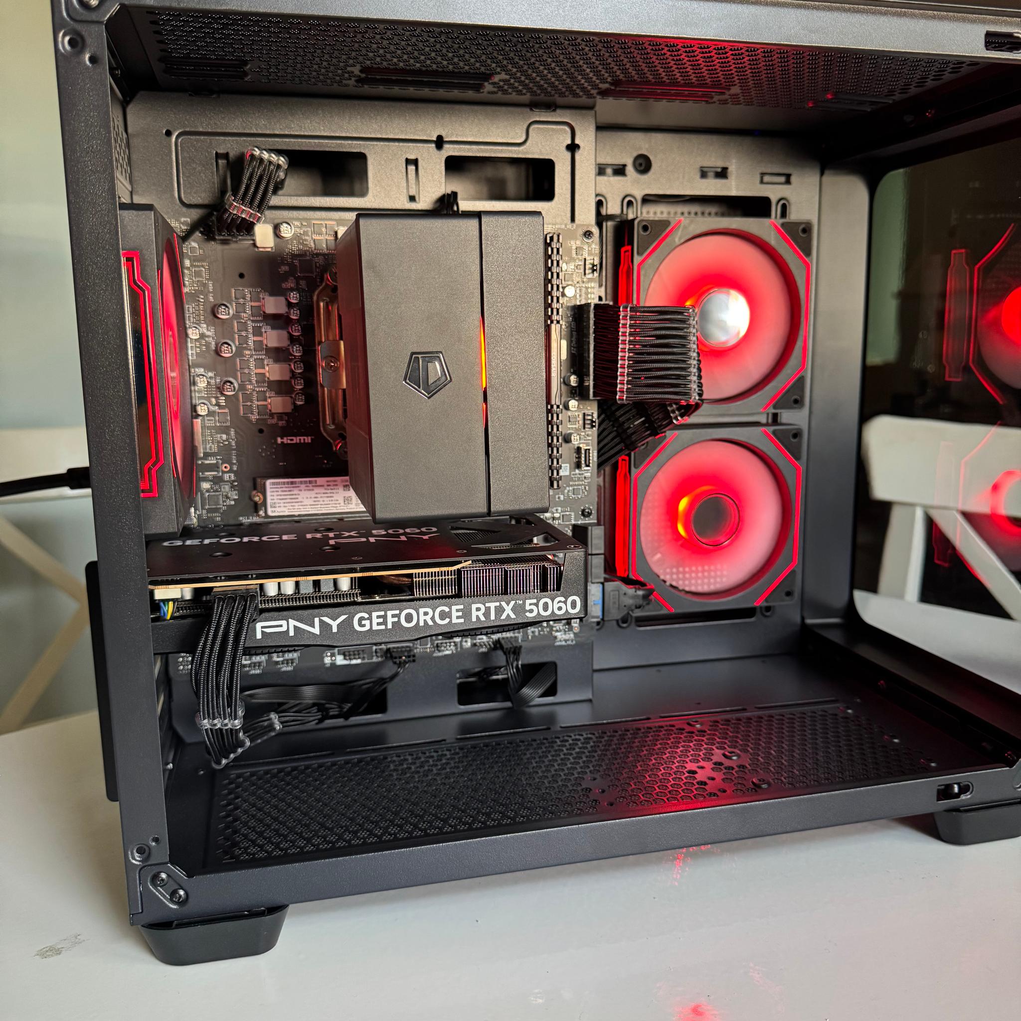Black Gaming PC - 5060 8GB  - Ryzen 5 5600G  - 16GBs ram - 512GB Nvme