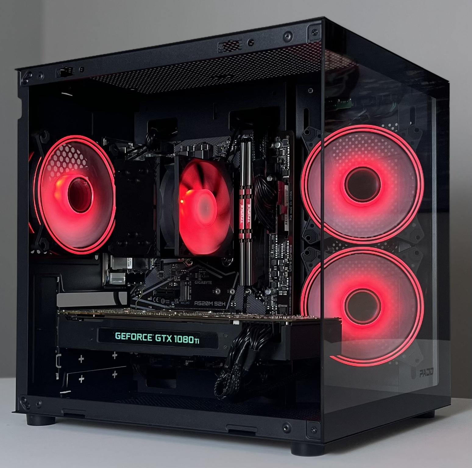 ▪️CLEAN LOOKING▪️💰 MAX PERFORMANCE 💰🟥RYZEN 5 5500🟥🟩 GTX 1080TI 🟩 GAMING PC