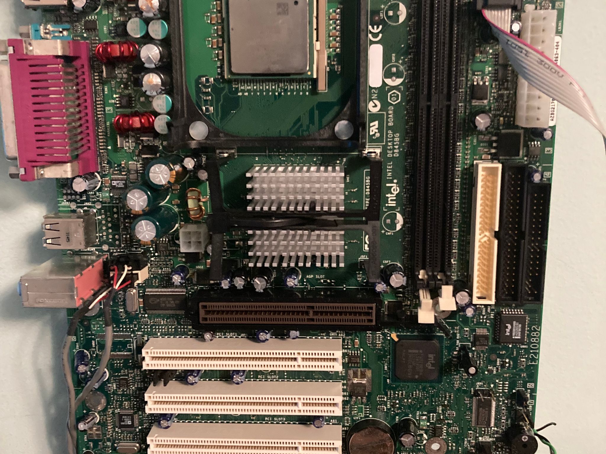 Retro Motherboard- Intel Socket 478 Motherboard + Intel Pentium 4 and Cooler