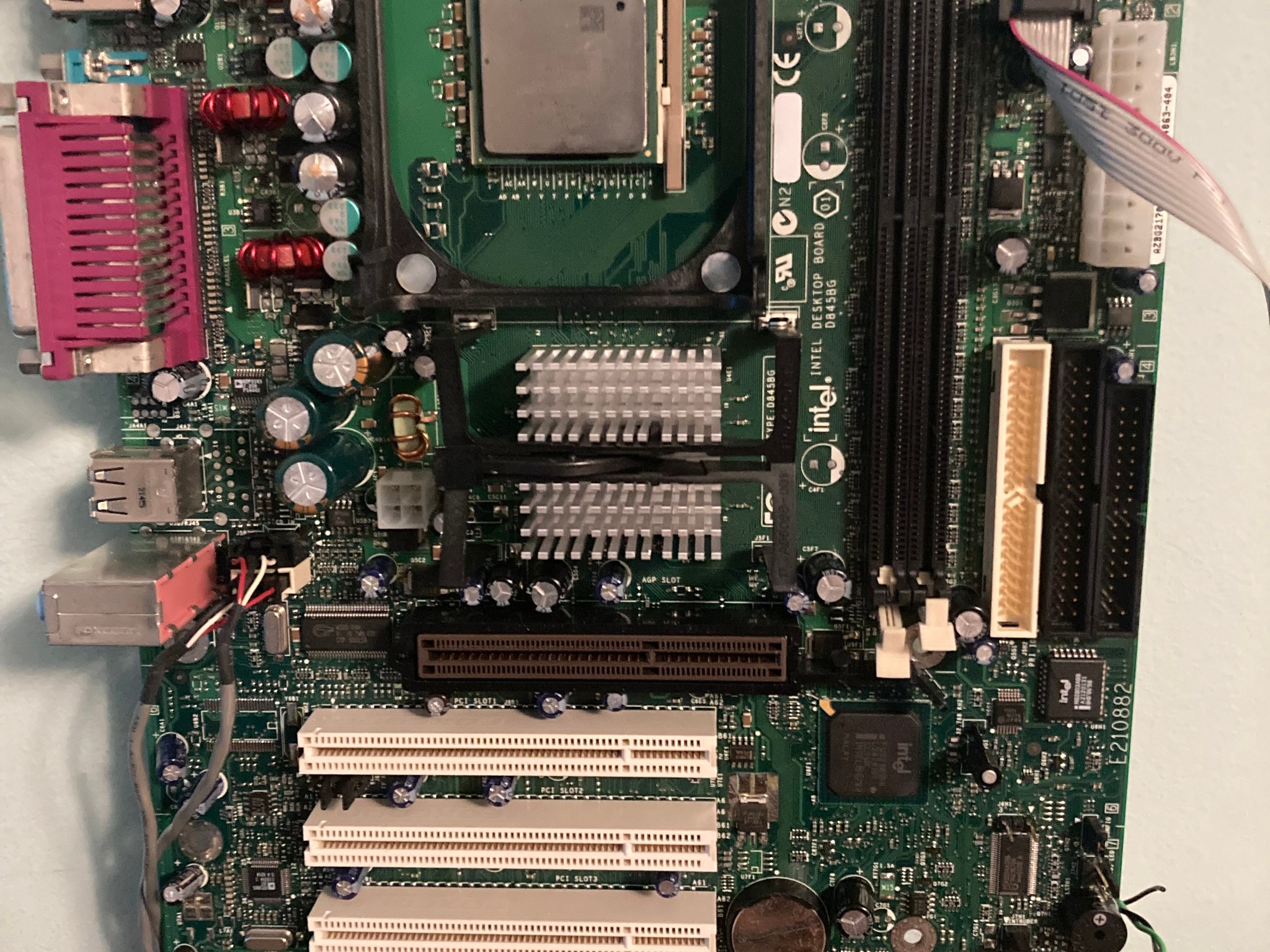 Retro Motherboard- Intel Socket 478 Motherboard + Intel Pentium 4 and Cooler