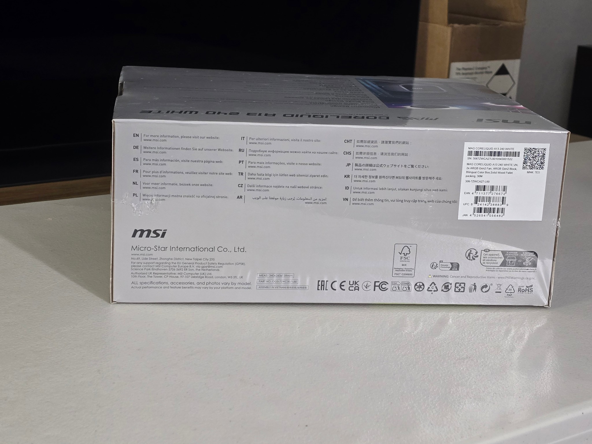 MSI MAG CORELIQUID A13 240 WHITE