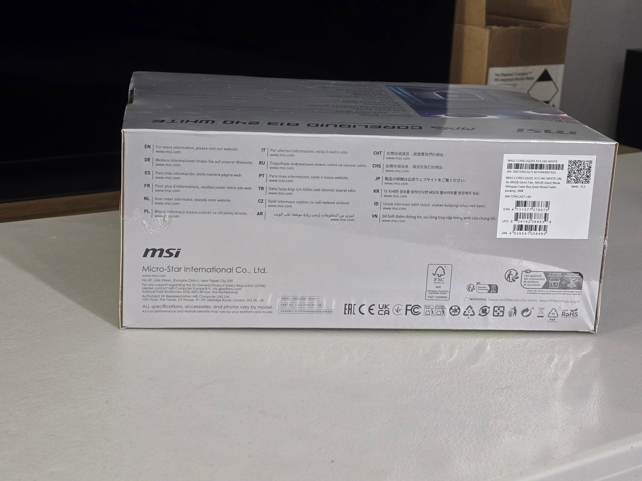 MSI MAG CORELIQUID A13 240 WHITE