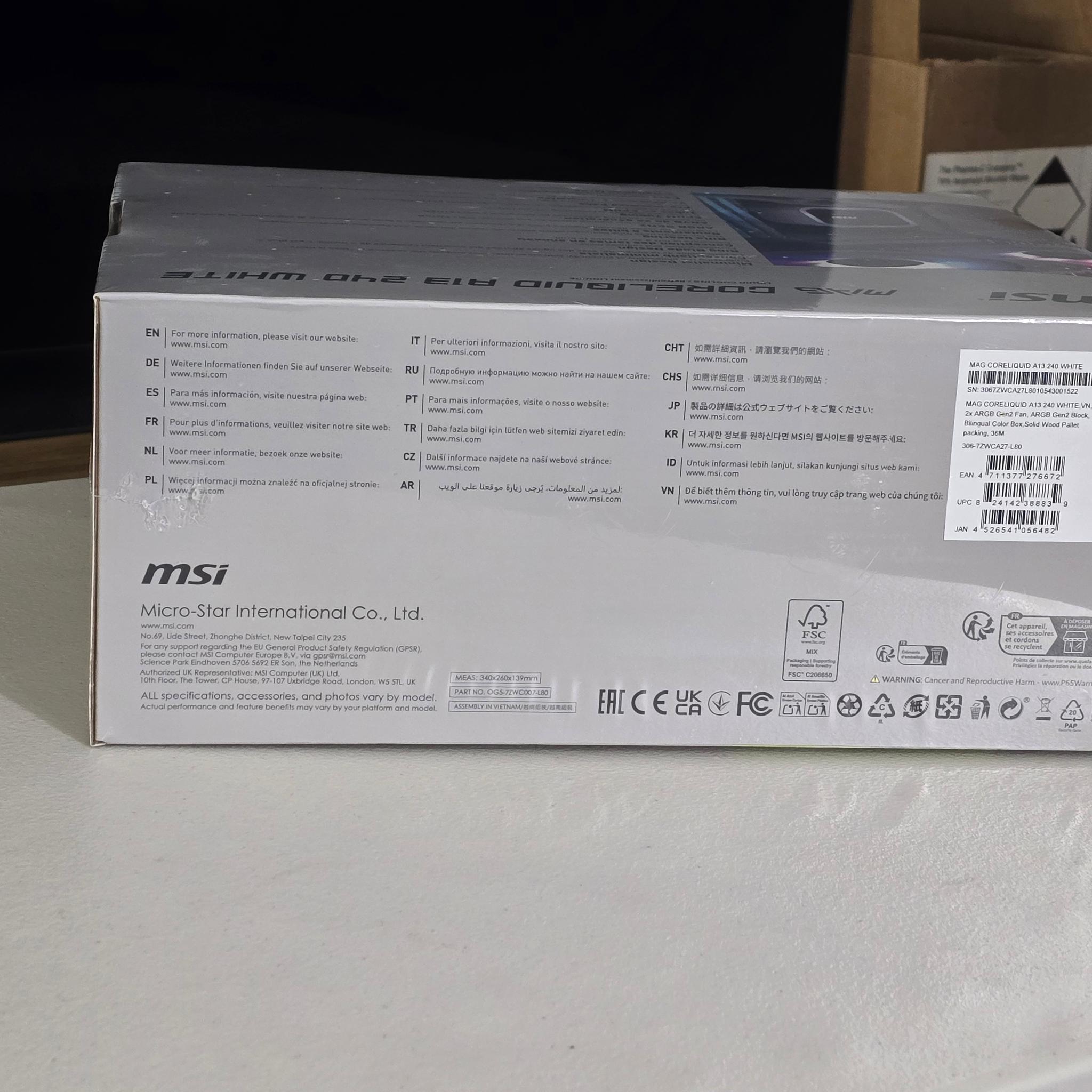 MSI MAG CORELIQUID A13 240 WHITE