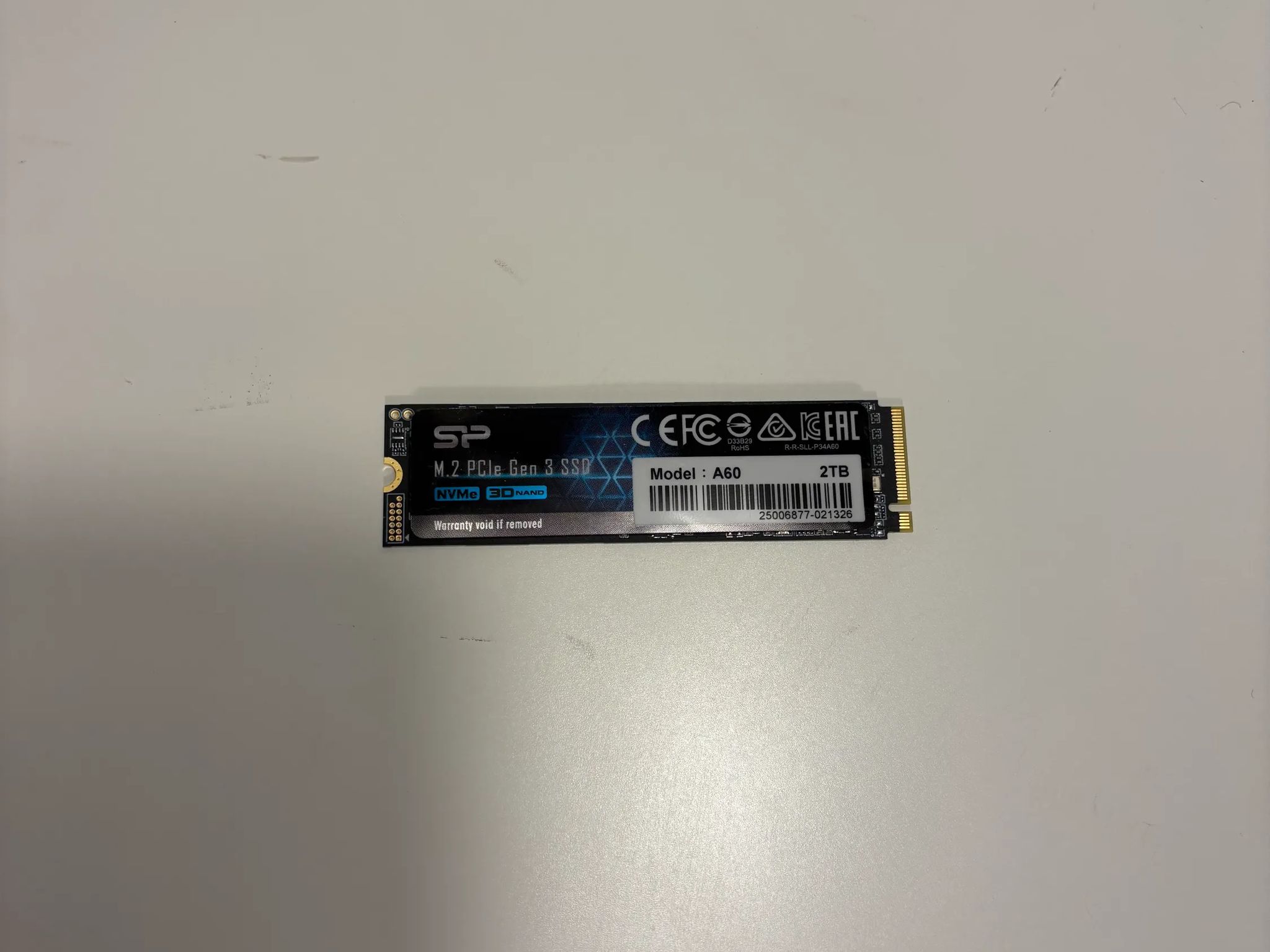 Silicon Power A60 2TB NVME SSD - Gen 3.0x4
