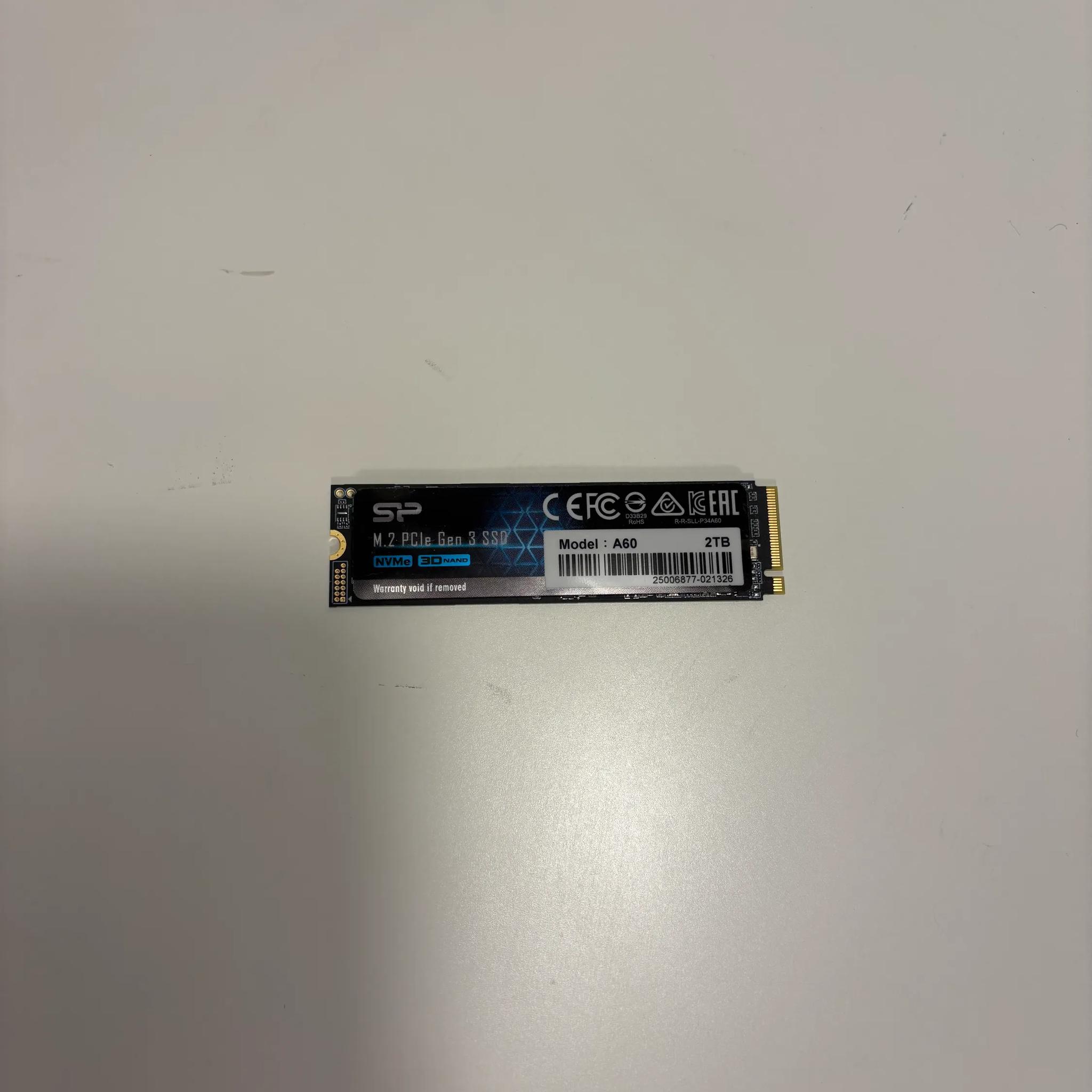 Silicon Power A60 2TB NVME SSD - Gen 3.0x4