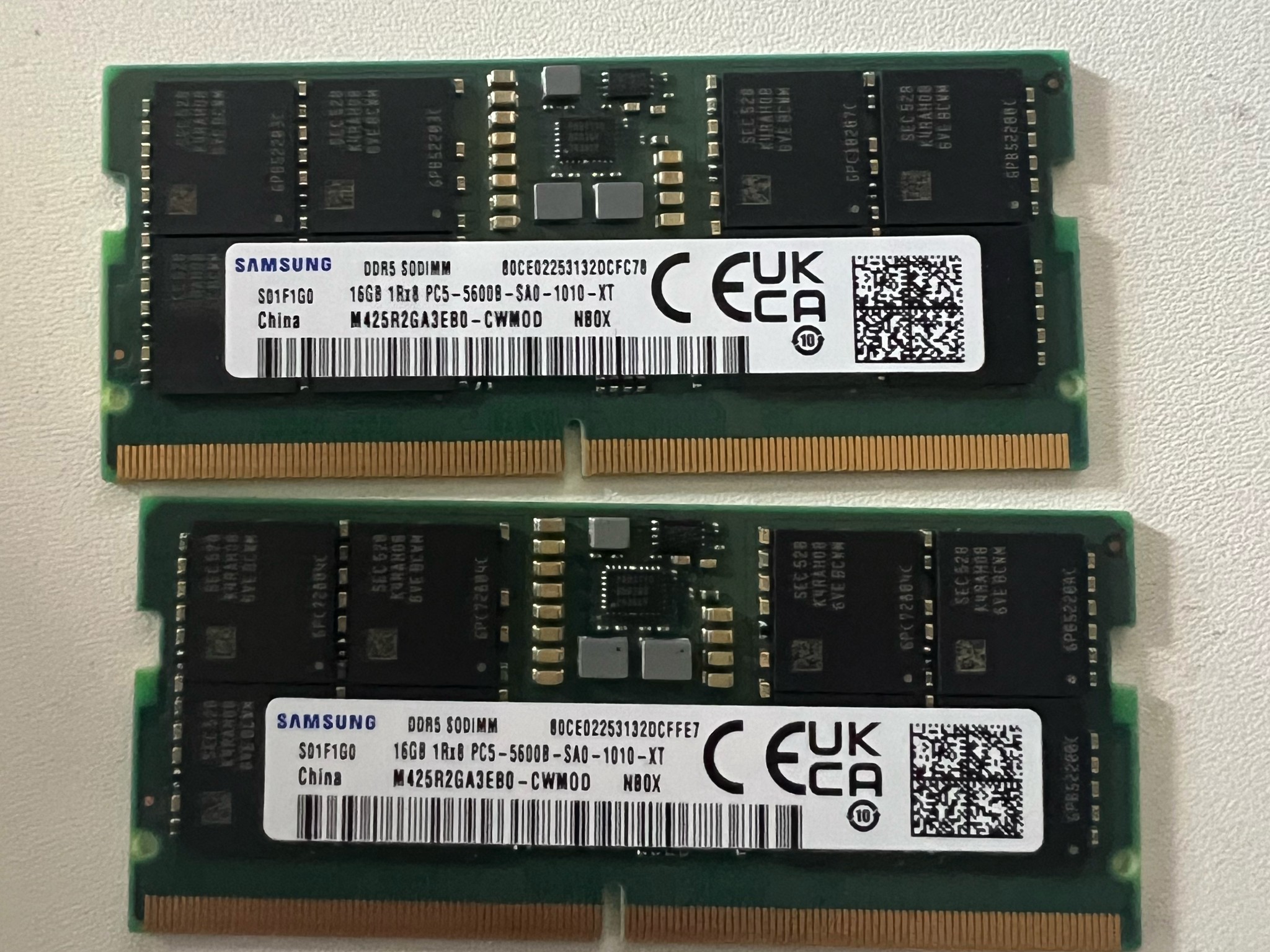 Samsung 32GB DDR5 Laptop RAM Kit (2 x 16GB) 5600MHz SODIMM - Brand New Pull
