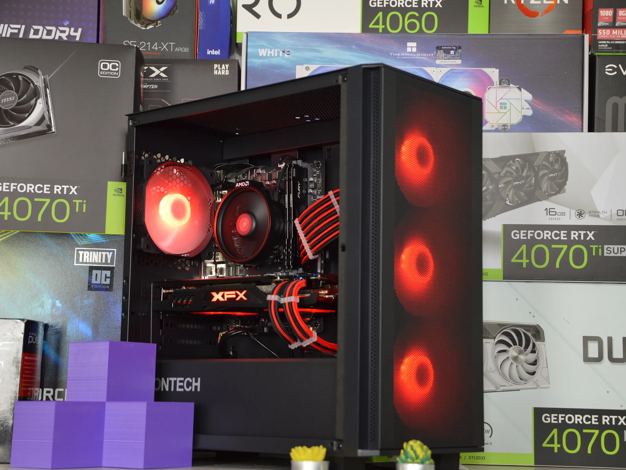 🔴🔥| RX 580 8GB | RYZEN 5 1600 | 16GB DDR4 RAM | 1TB NVME SSD | Scarlet Fire 2.0|