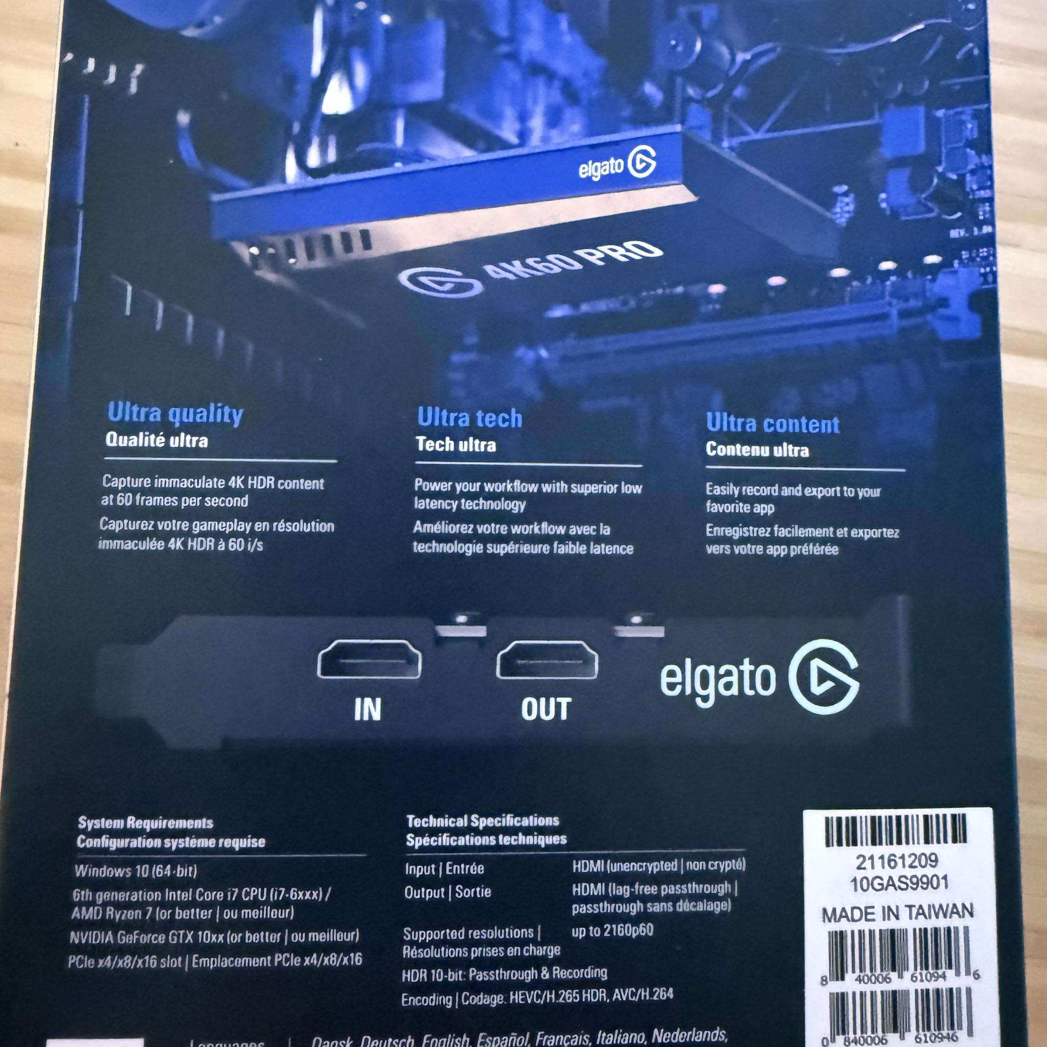 ELGATO GAME CAPTURE 4K60 PRO