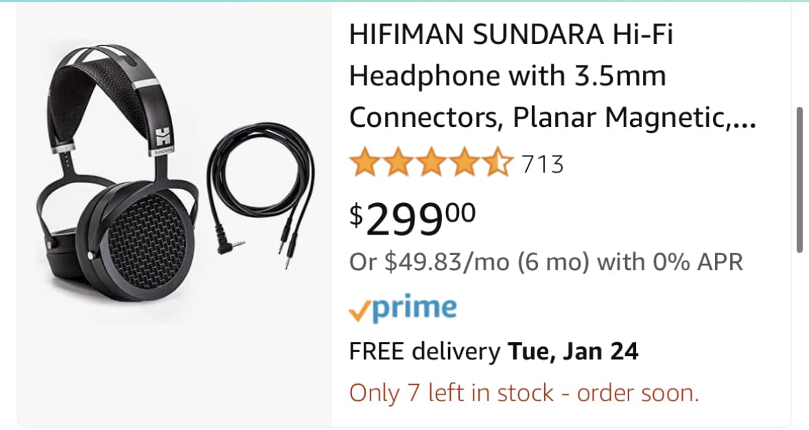 HiFiMan Sundara Headphones - Planar Magnetic