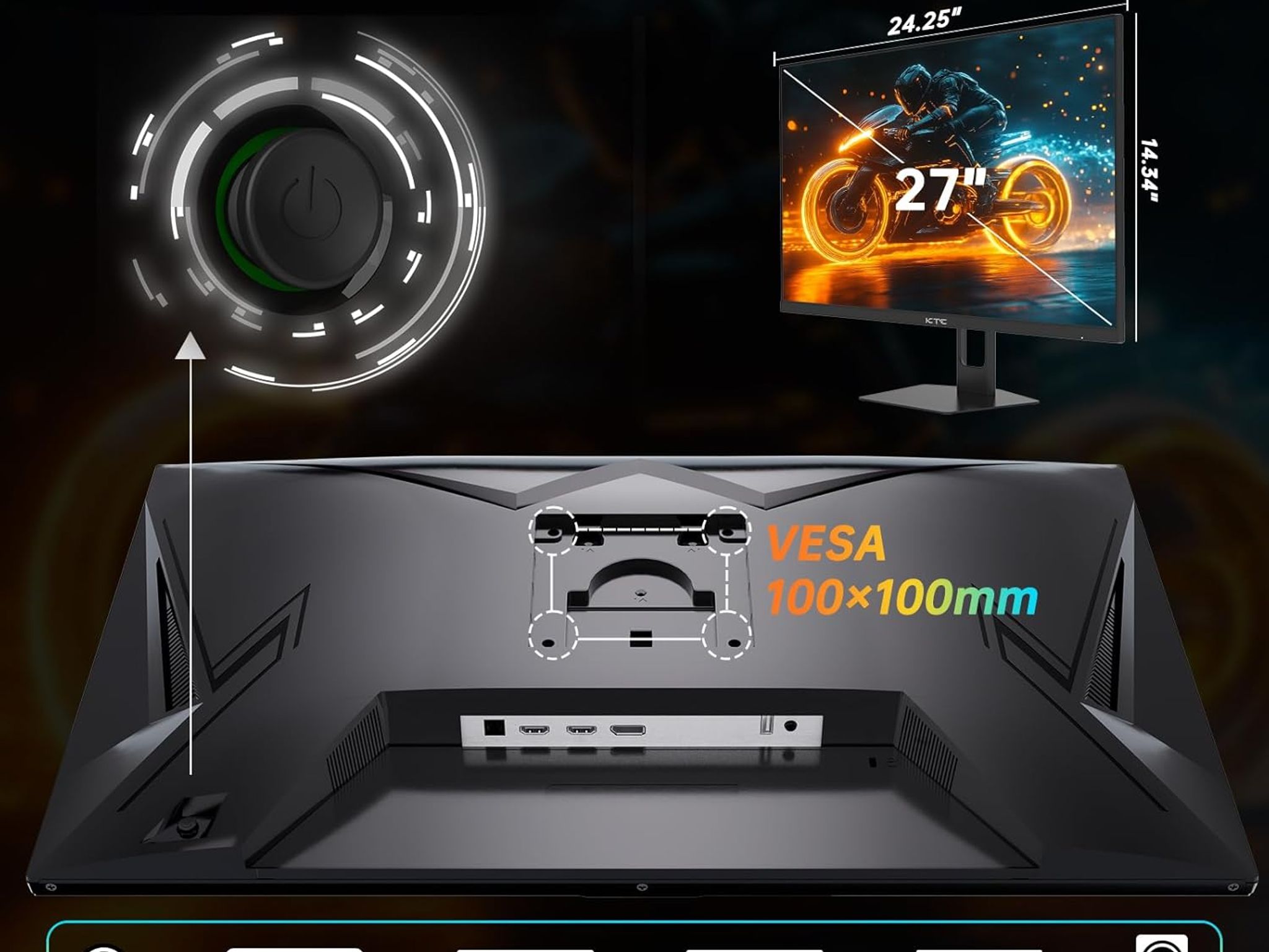 KTC H27E22P 27" 280Hz Gaming Monitor 1ms FHD VA FreeSync G-Sync HDR - NEW SEALED