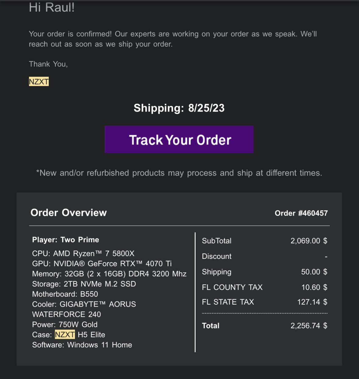 Like New NZXT Player Two Prime