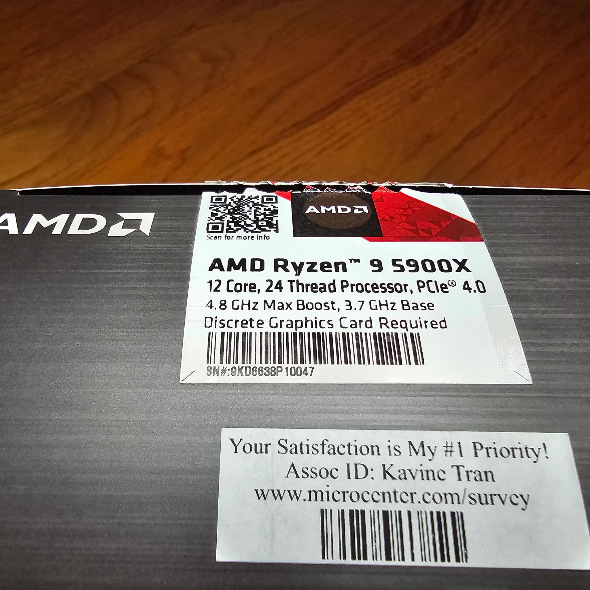 AMD Ryzen 9 5900X 3.7GHz 12-Core AM4 Gaming CPU!
