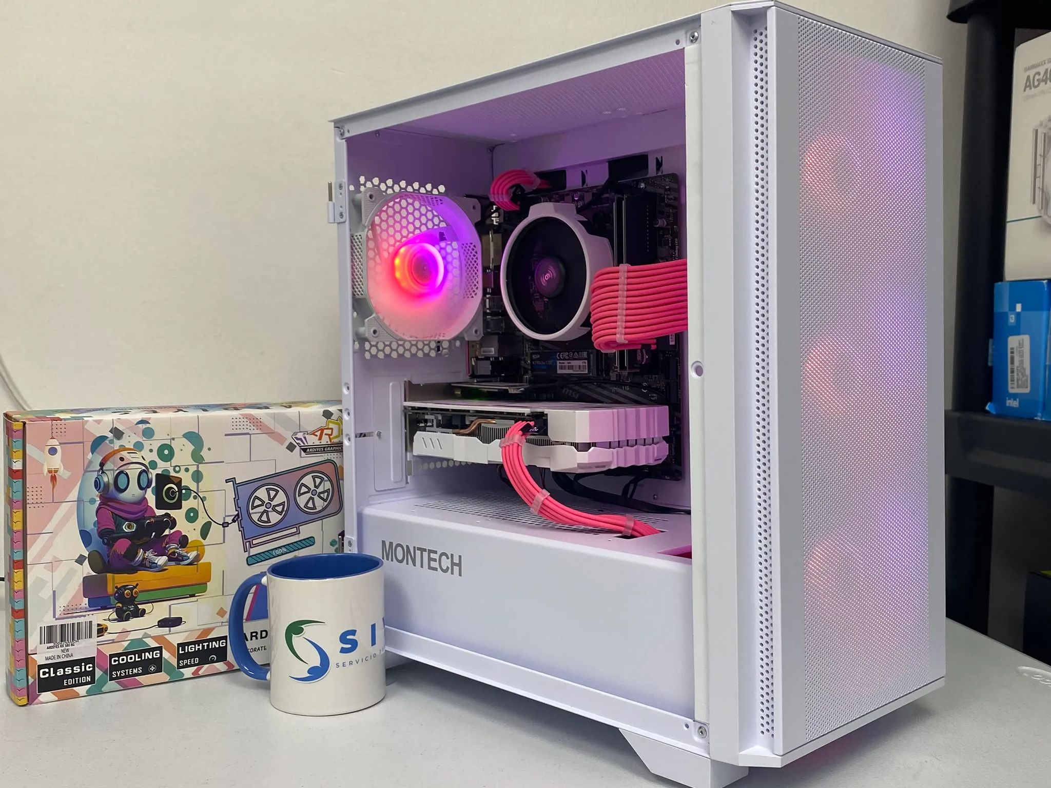 Pink & White Powerhouse | Ryzen 5|16 GB |1TB NVME + 1 TB HD|RX 580