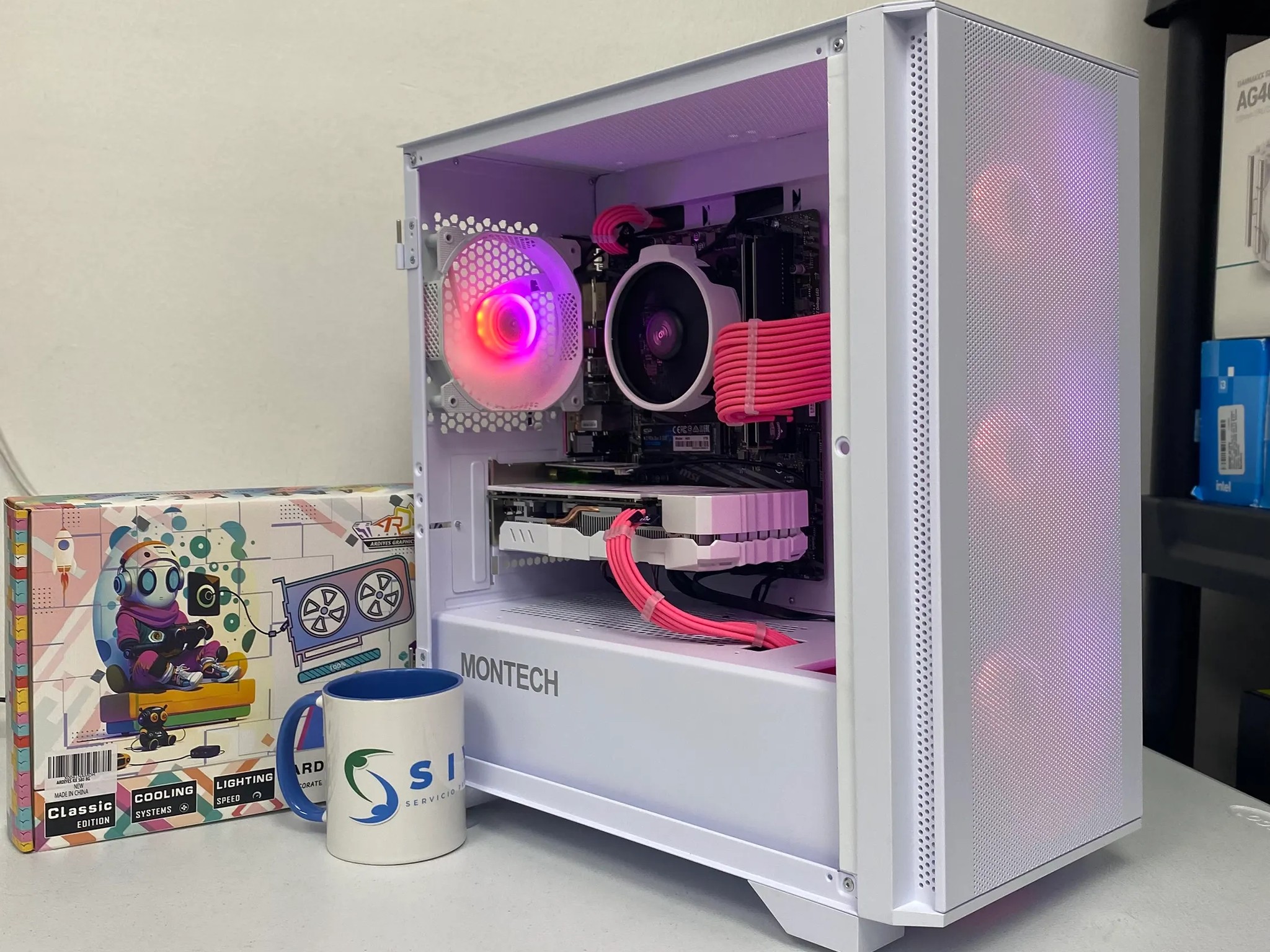 Pink & White Powerhouse | Ryzen 5|16 GB |1TB NVME + 1 TB HD|RX 580