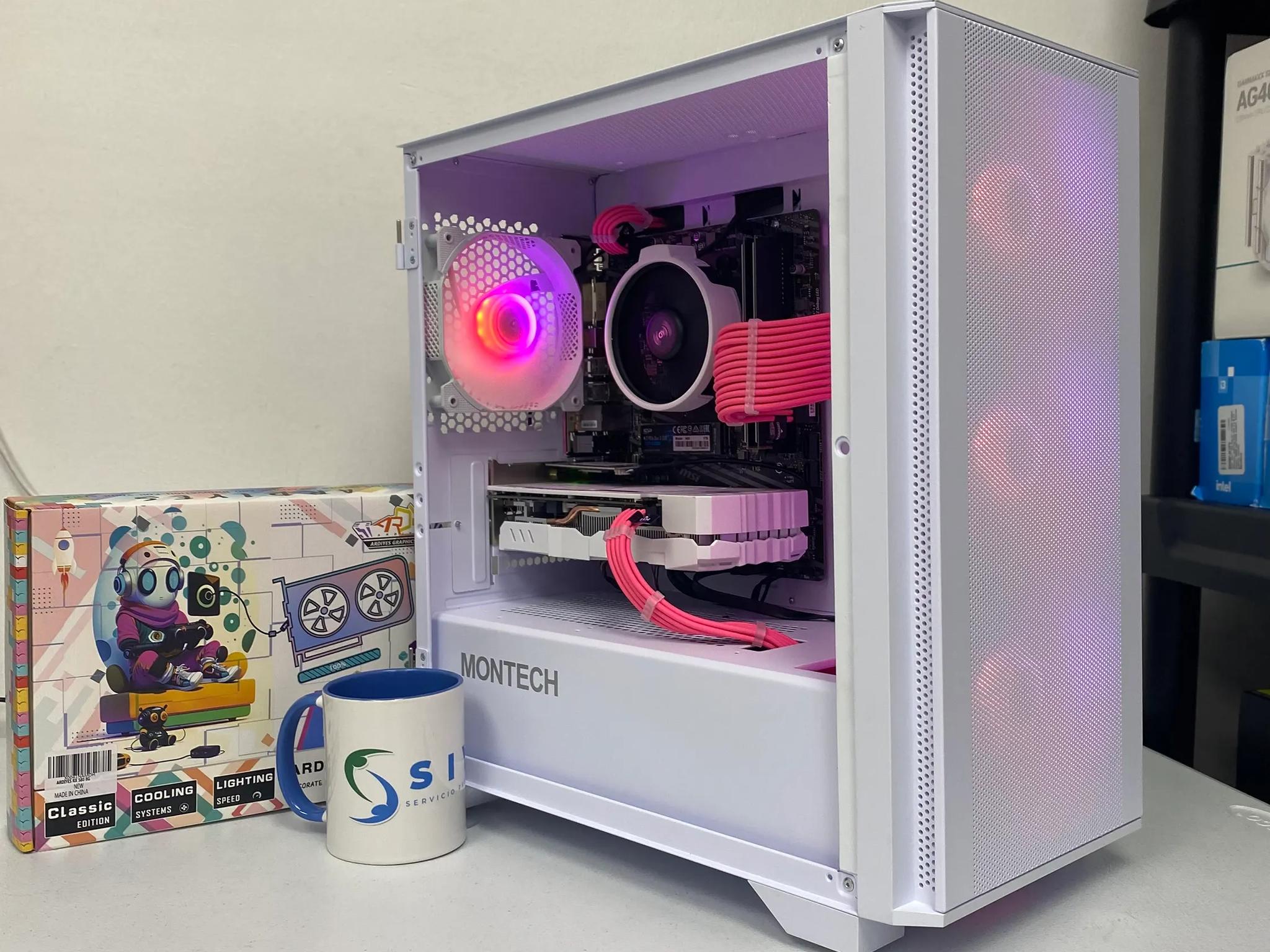 Pink & White Powerhouse | Ryzen 5|16 GB |1TB NVME + 1 TB HD|RX 580