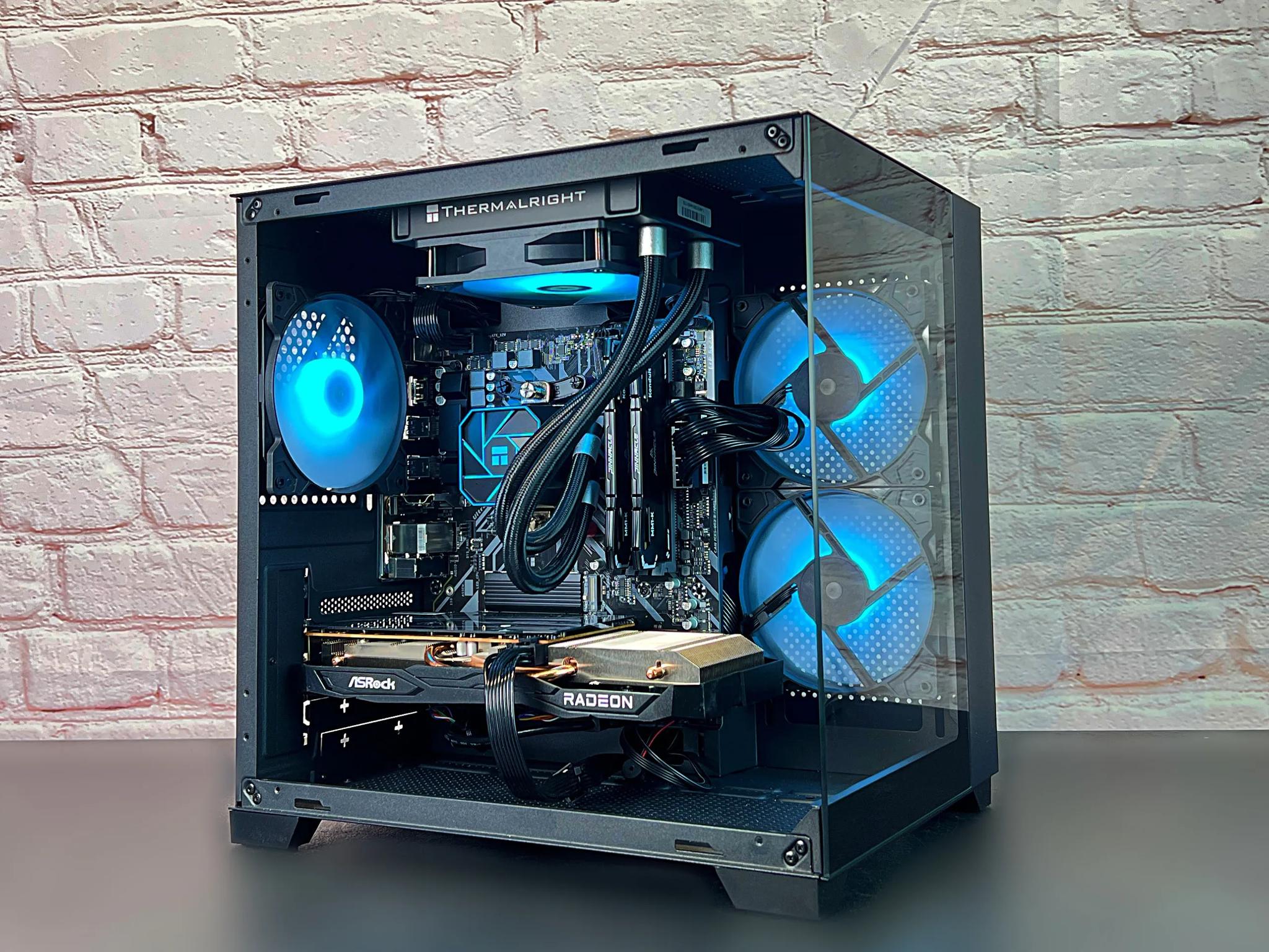 Liquid Cooled Ryzen 5 3600 RX 6600 16GB RAM 1TB M.2 Gaming/Streaming PC