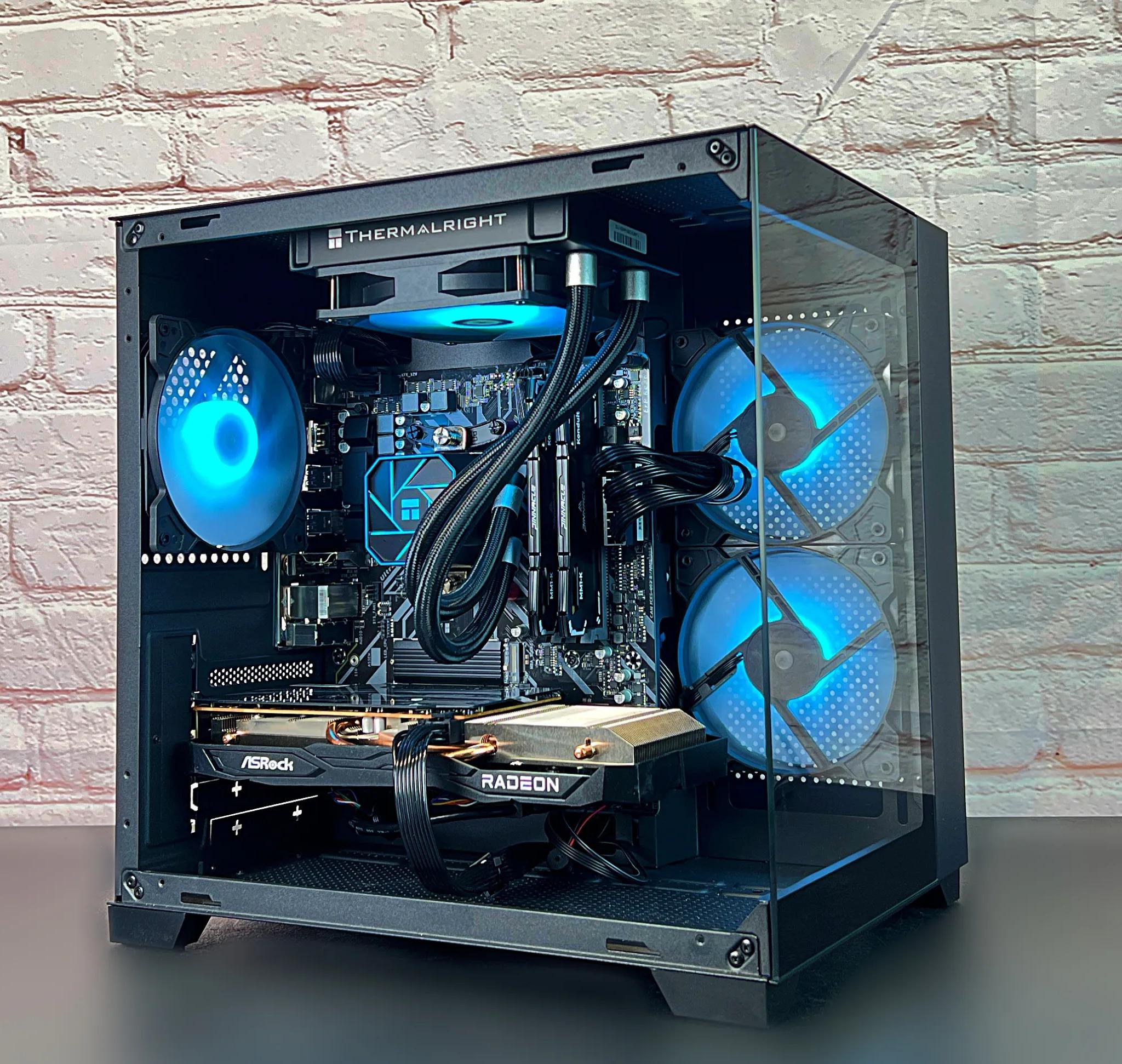 Liquid Cooled Ryzen 5 3600 RX 6600 16GB RAM 1TB M.2 Gaming/Streaming PC