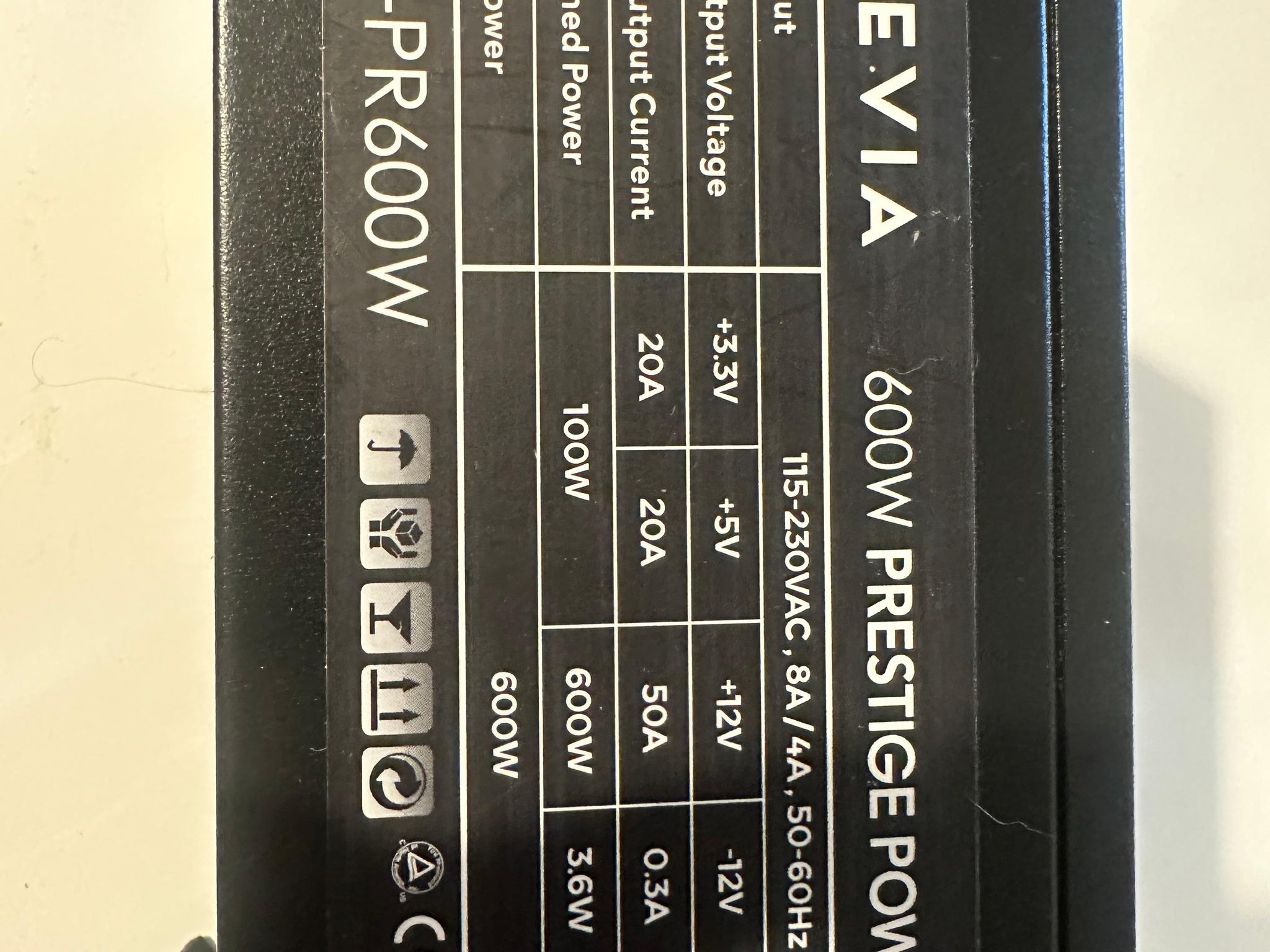 🌟 Gold Rated 600w Apevia Power Supply 🌟 Fully Tested & Ready to Use