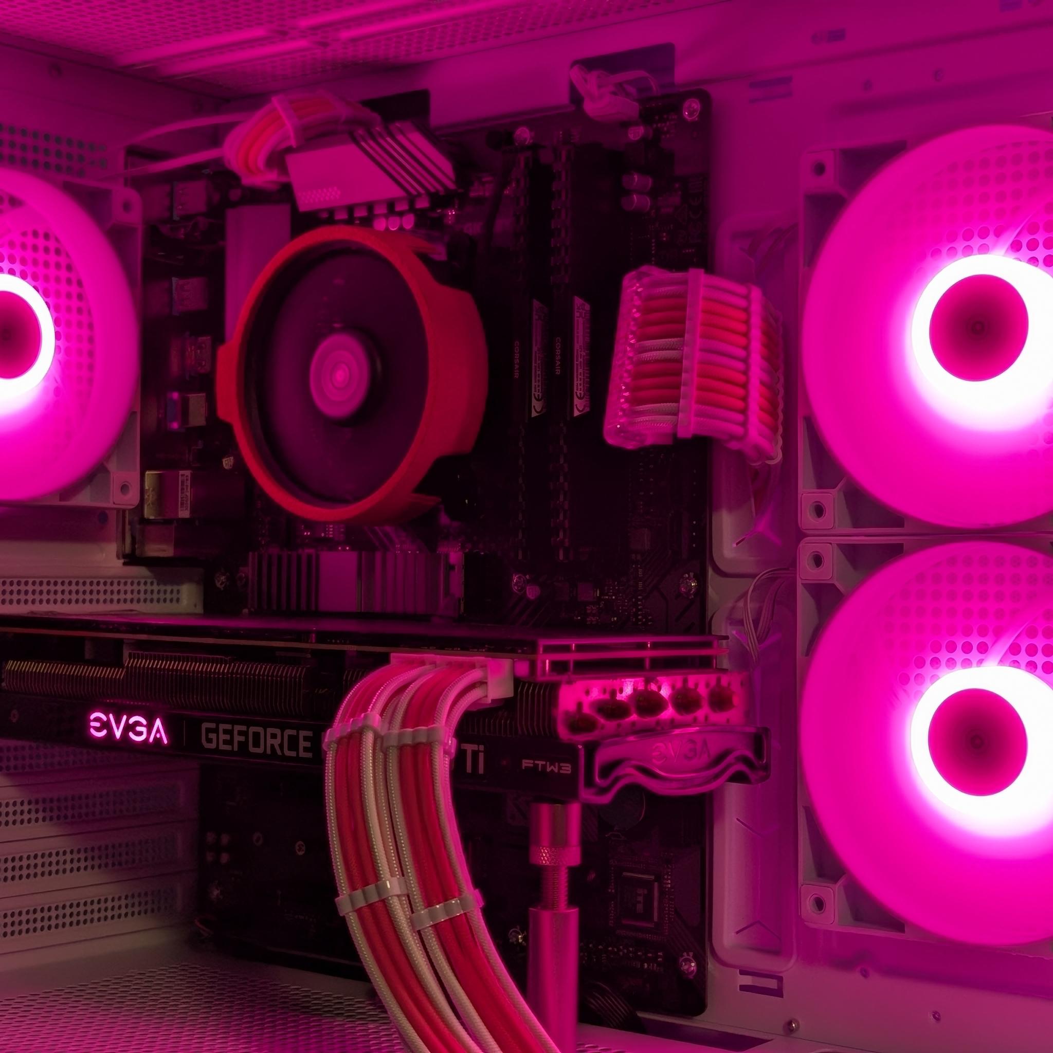 Pink & White Gaming PC | RTX 3060 Ti | Ryzen 5 5500 | 16GB RAM | NVMe SSD