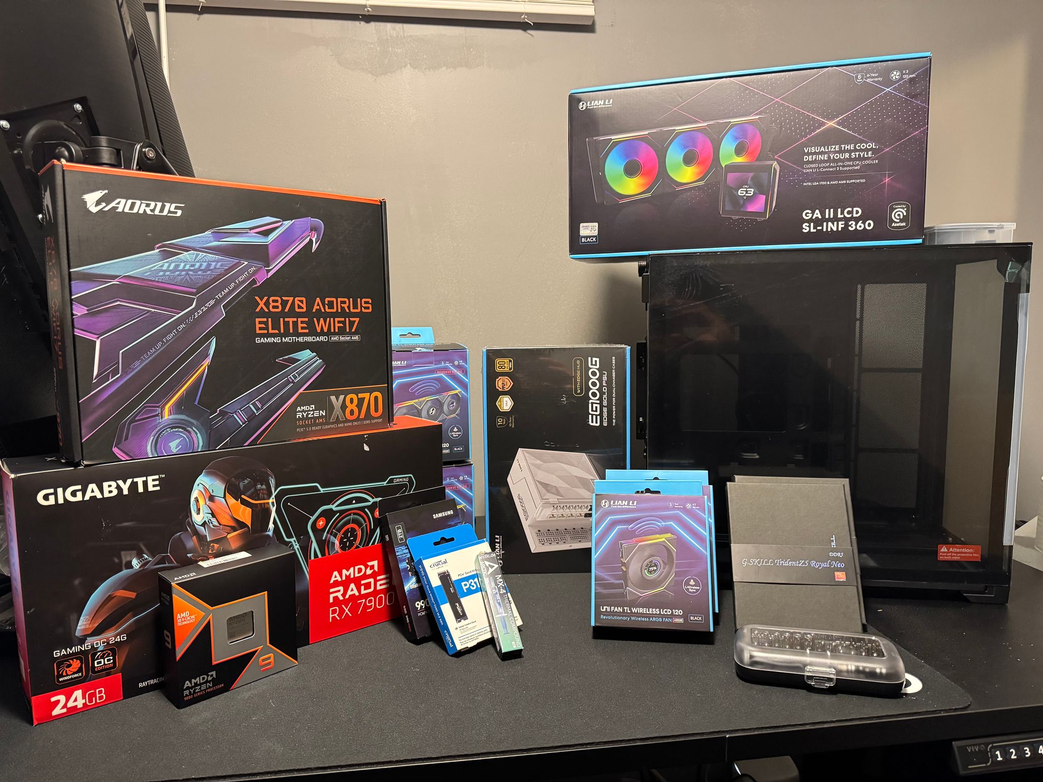 Custom built gaming pc ft. Ryzen 9 9950x3d