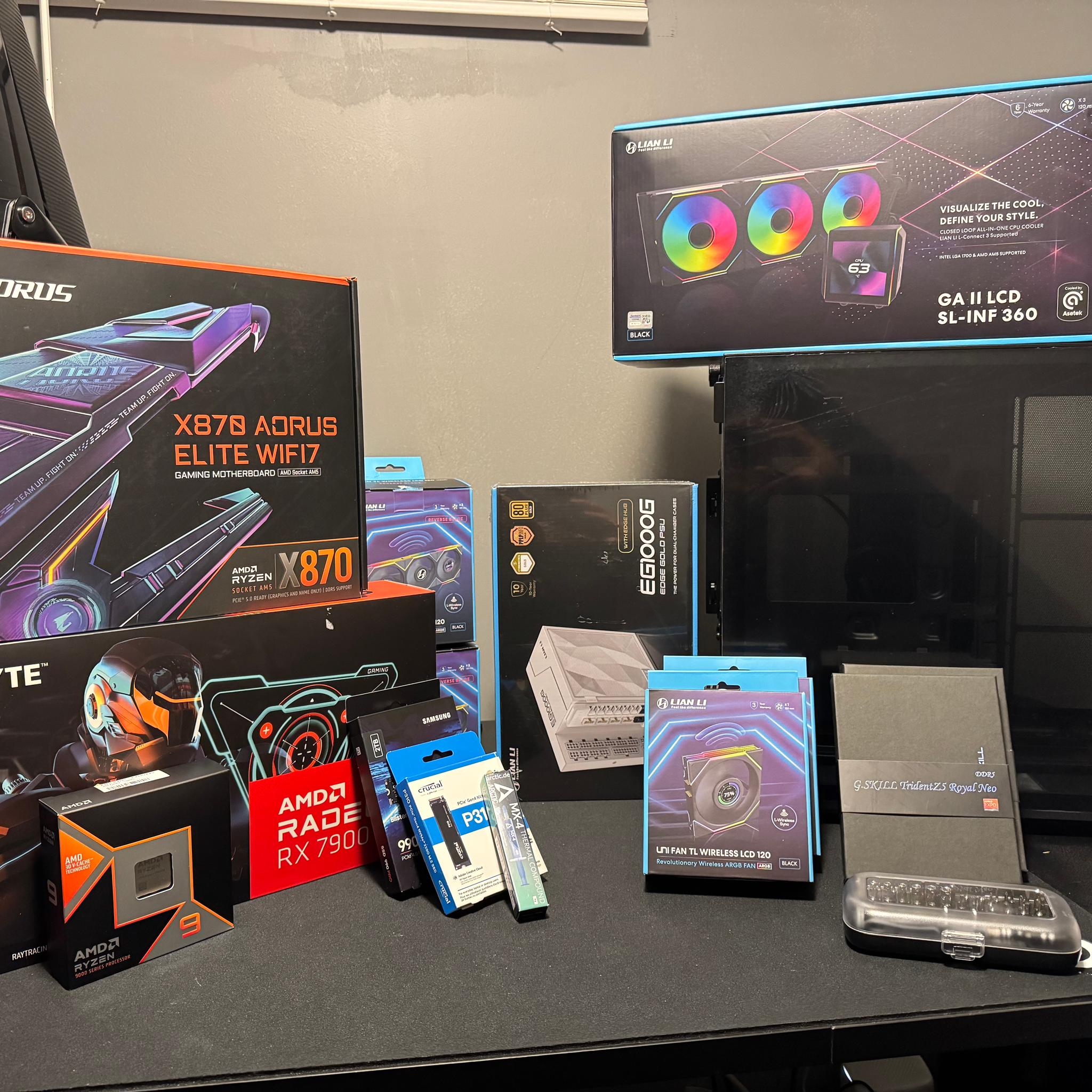 Custom built gaming pc ft. Ryzen 9 9950x3d