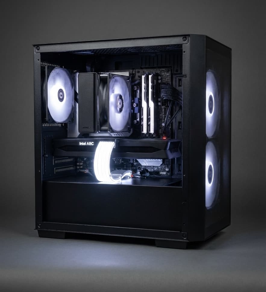 New AAA 1080p–1440p Gaming PC | i5-14400F + Intel Arc B580 (RTX 4060-Class) | RGB