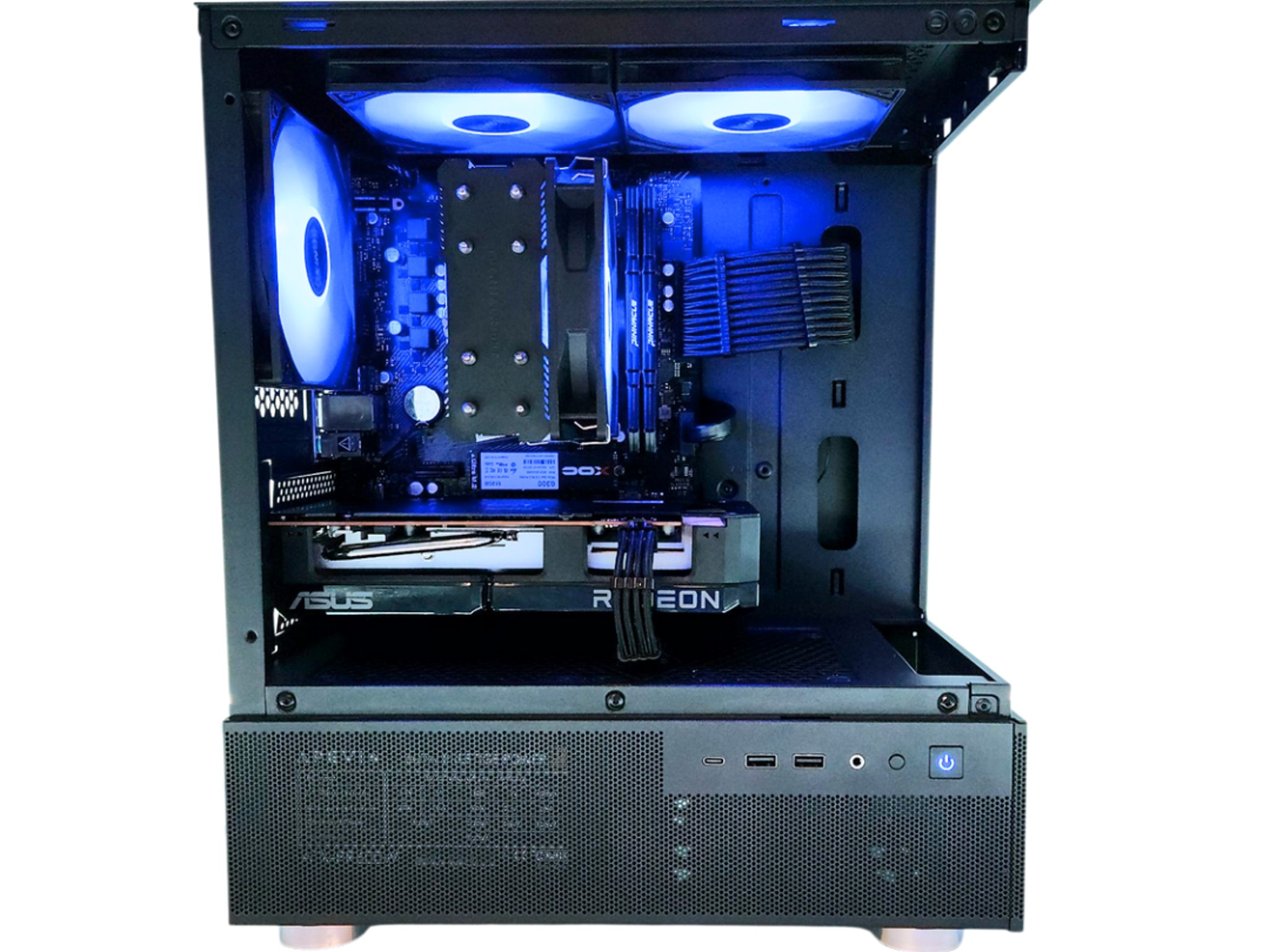 🚨BLACK FRIDAY🚨: RX 7600 | Ryzen 5500 | 16GB DDR4 RAM | 512GB SSD | 4 Fans | White RGB Gaming PC