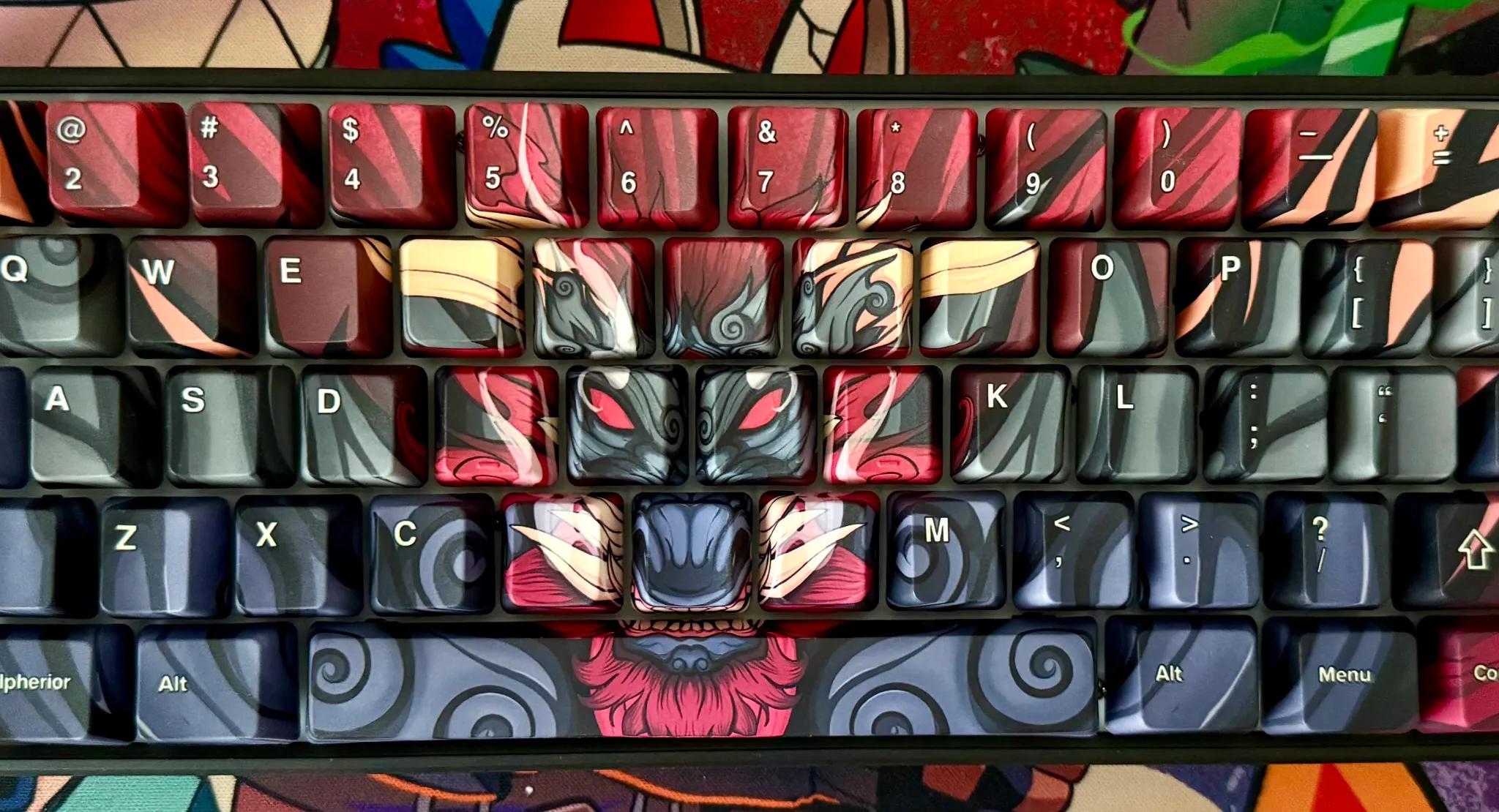 AlpheriorKeys Hayabusa 60% Mechanical RGB Keyboard (Red Oni Dragon)