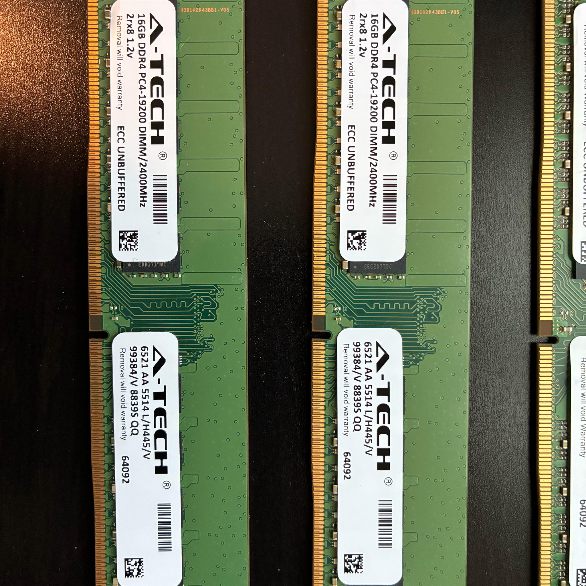 64GB (4x16GB) PC4-2400 ECC UDIMM Supermicro X11SSM-F X11SCH-LN4F Memory RAM