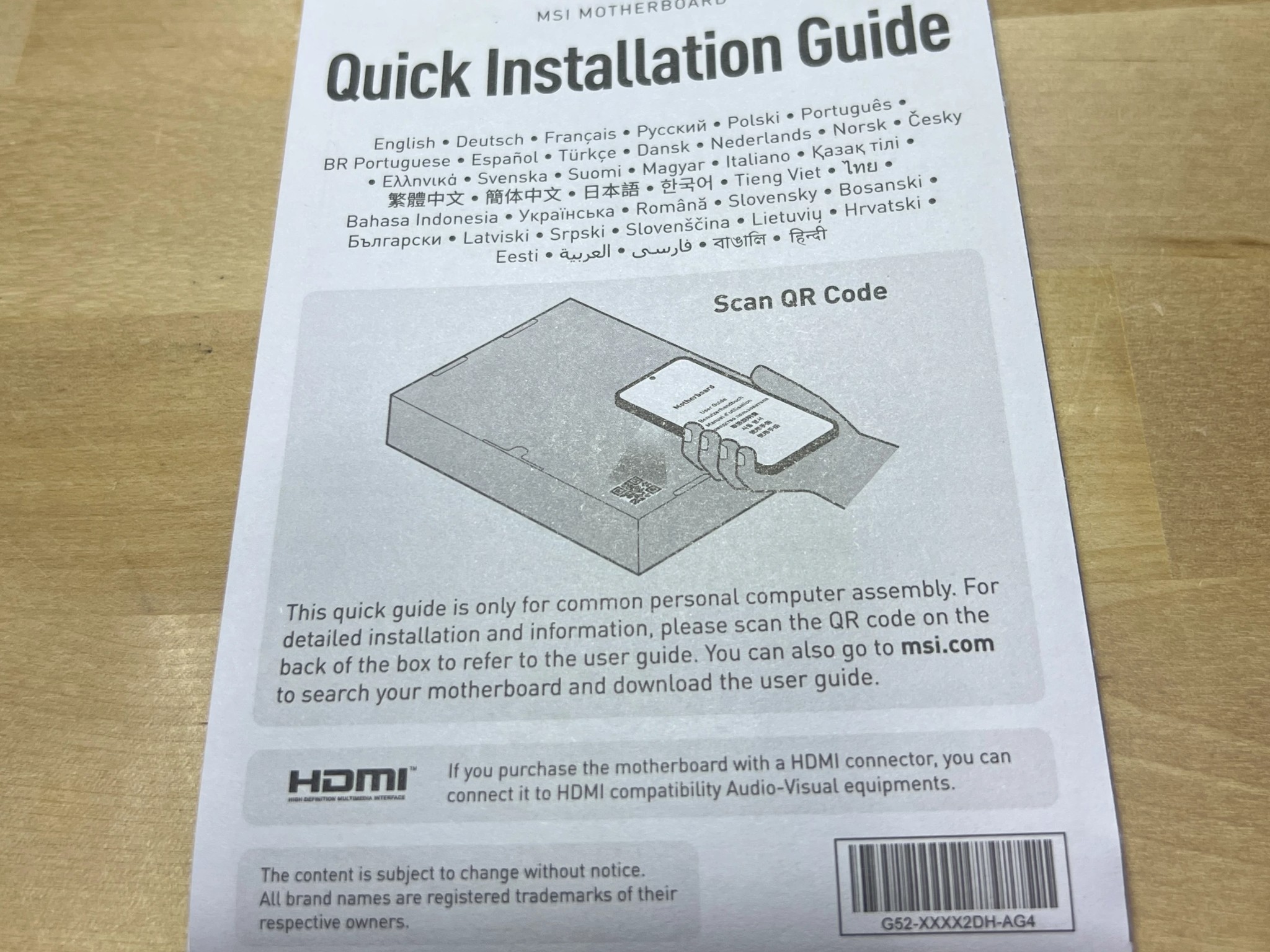 MSI MAG Z790 Tomahawk WiFi; New in box, never used