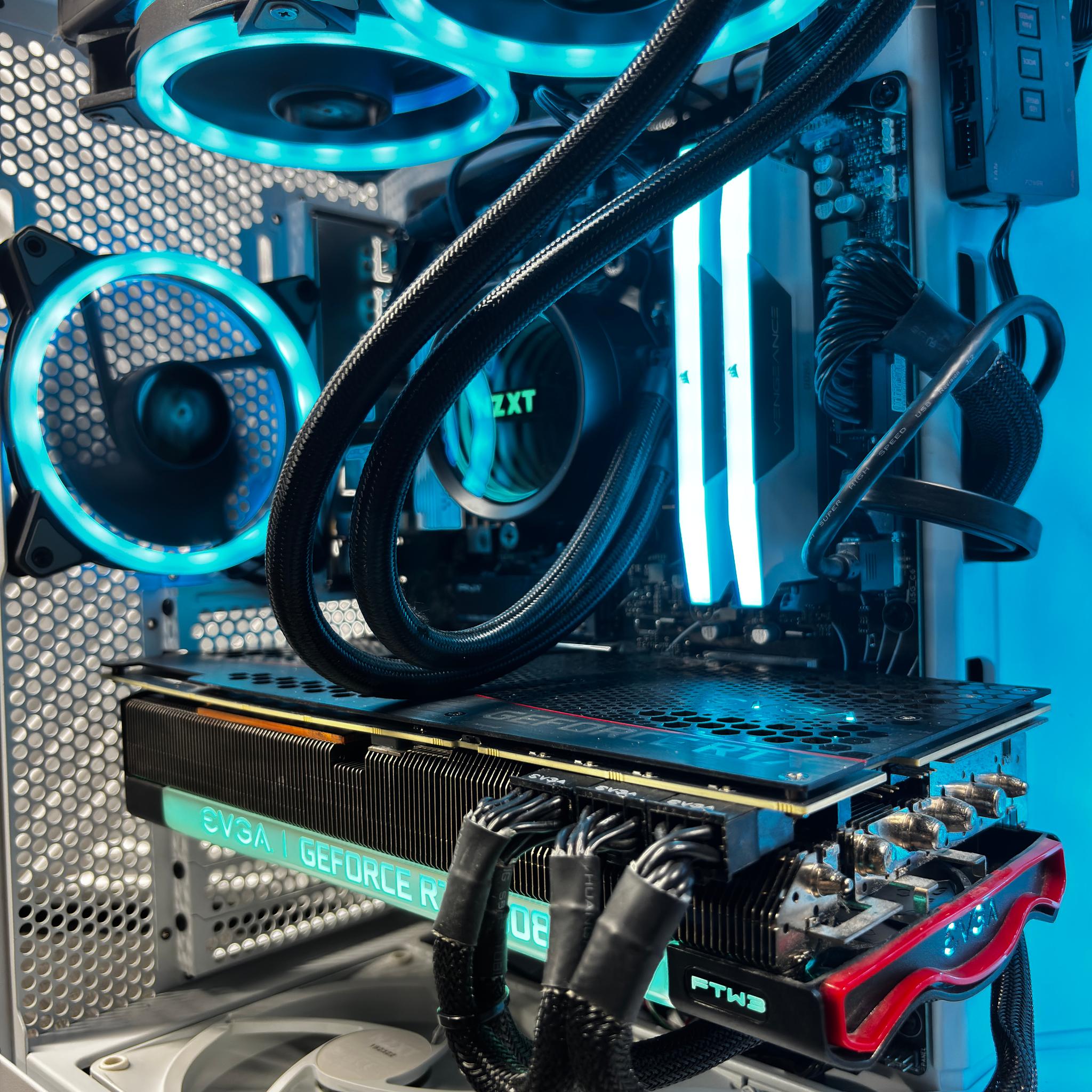 White RGB Gaming PC | RTX 3080 FTW3 Ultra | Ryzen 5 7600 | 32GB DDR5 | NZXT H6 Flow