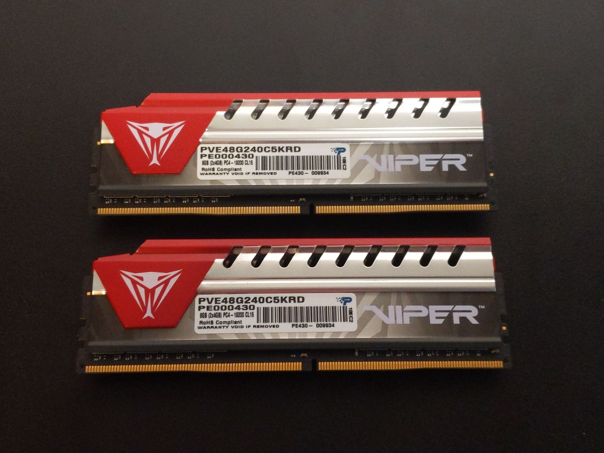 DDR4-2400 Patriot Viper Elite Red 8GB x2