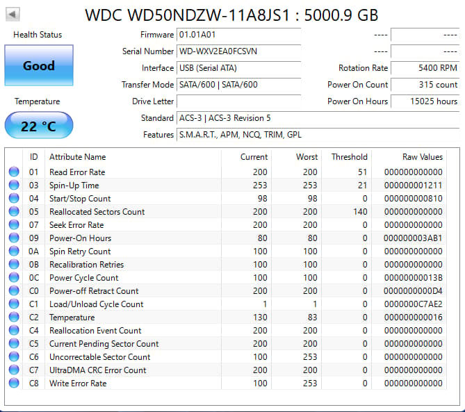 Western Digital Elements 5TB External Hard Drive (WDBU6Y0050BBK)