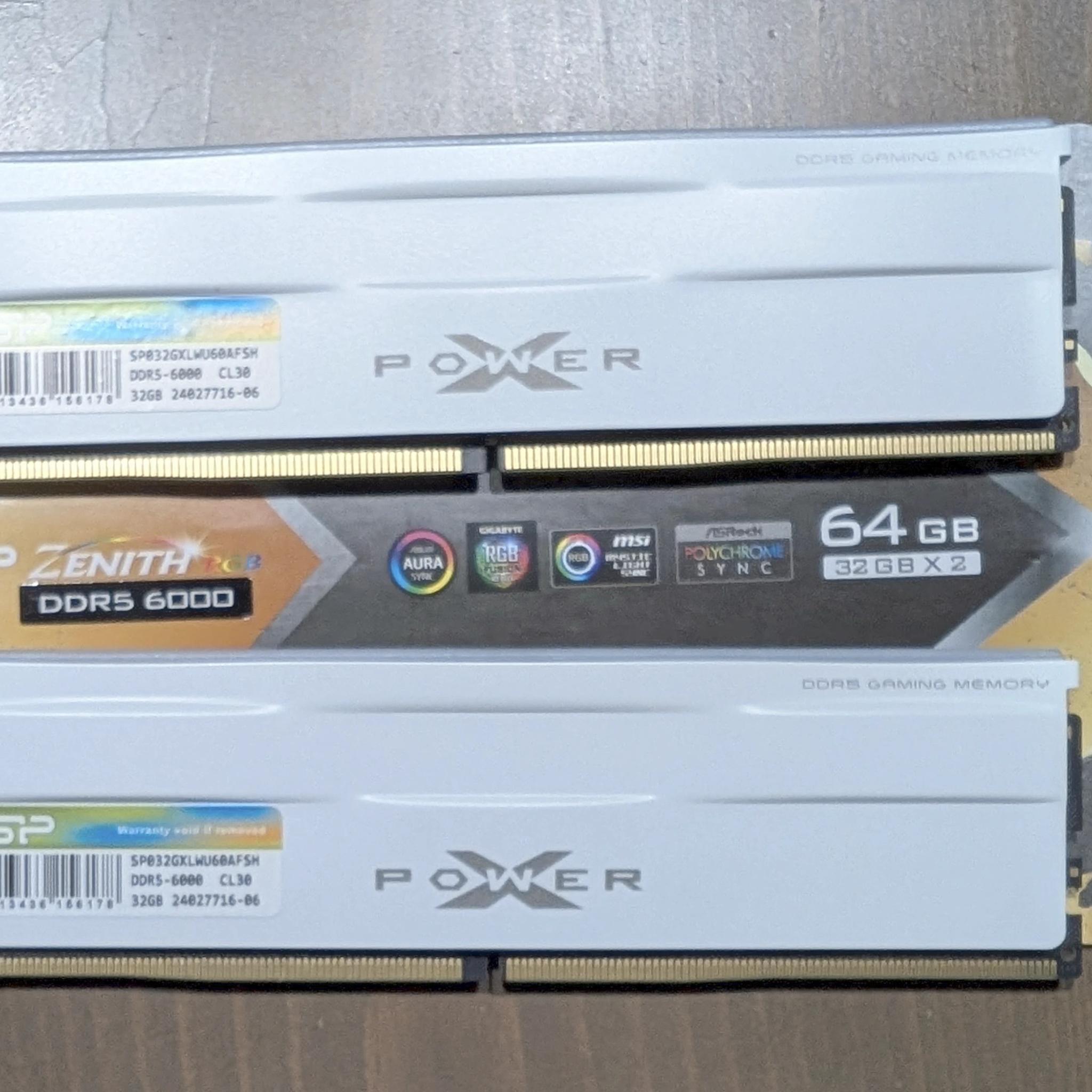 Silicon Power XPOWER Zenith RGB Gaming 64 GB (2 x 32 GB) DDR5-6000 CL30 Memory