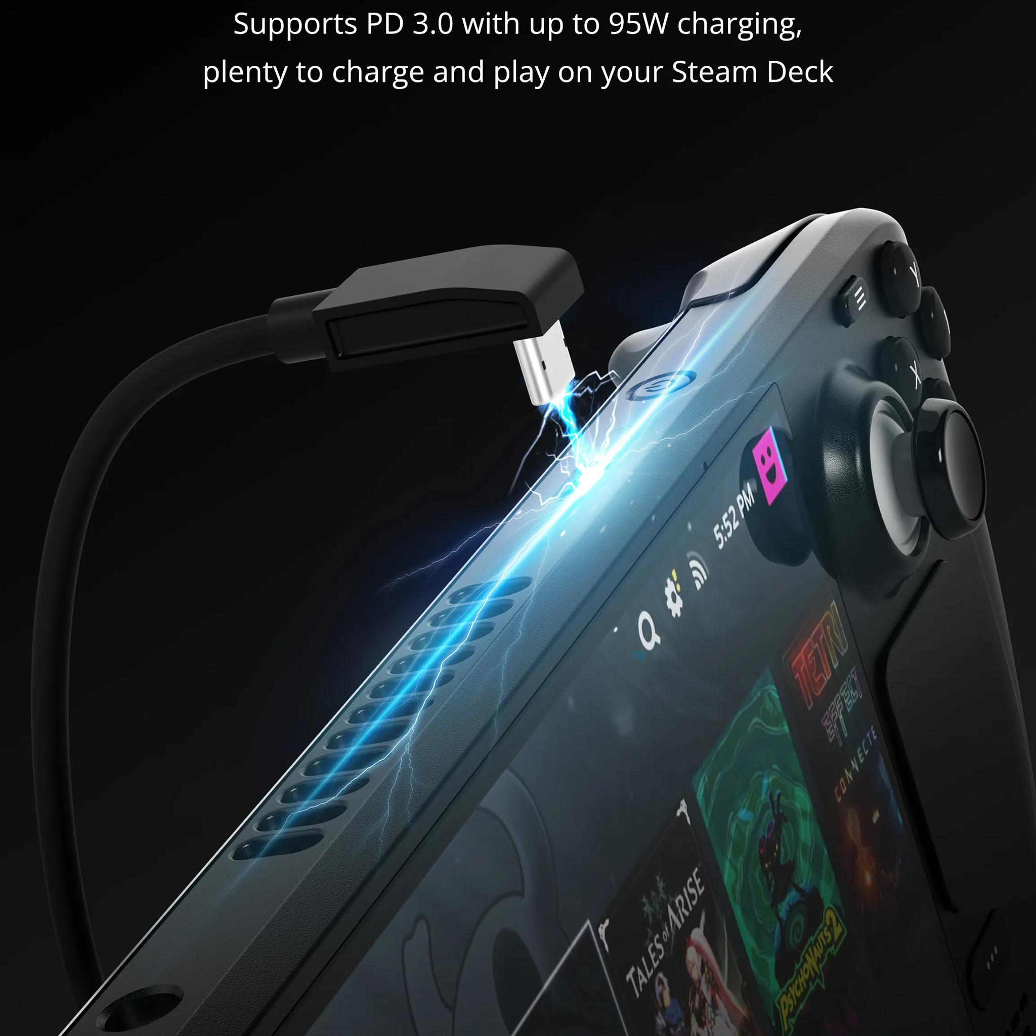 SABRENT 6-Port Docking: Steam Deck/USB-C Devices, 95W PD3.0, HDMI 2.0 4K/60Hz,3 USB-A,USB-C[DS-SD6P]