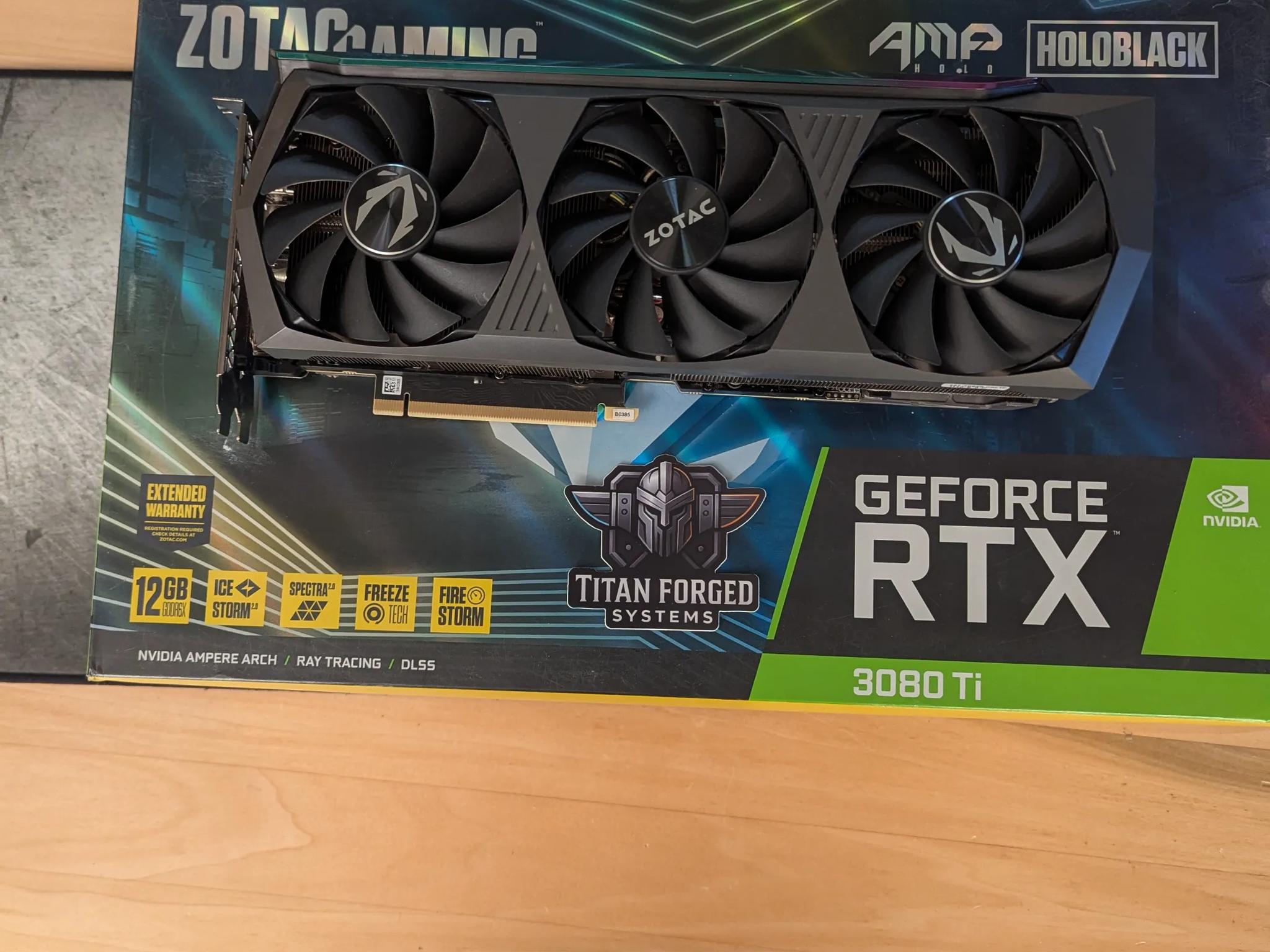 🌌 ZOTAC 3080 Ti AMP HoloBlack – RGB Beast | 12GB GDDR6X | 4K Ultra Gaming