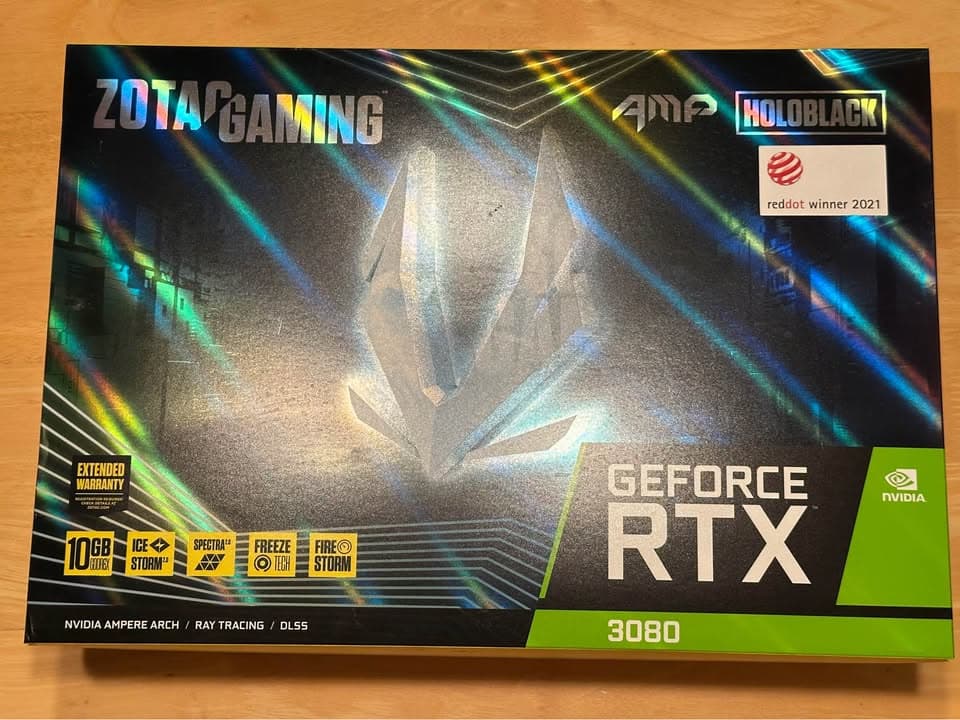 Zotac RTX 3080 10 GB Amp Holo with original box