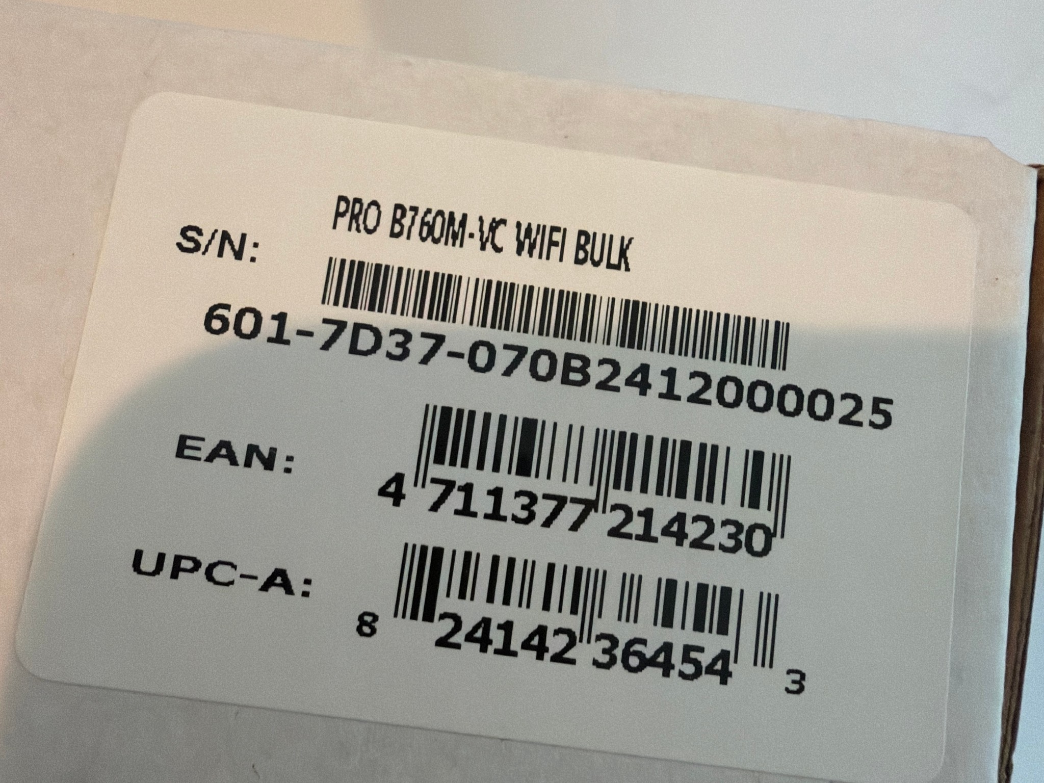 MSI Pro B760-VC WiFi Bulk