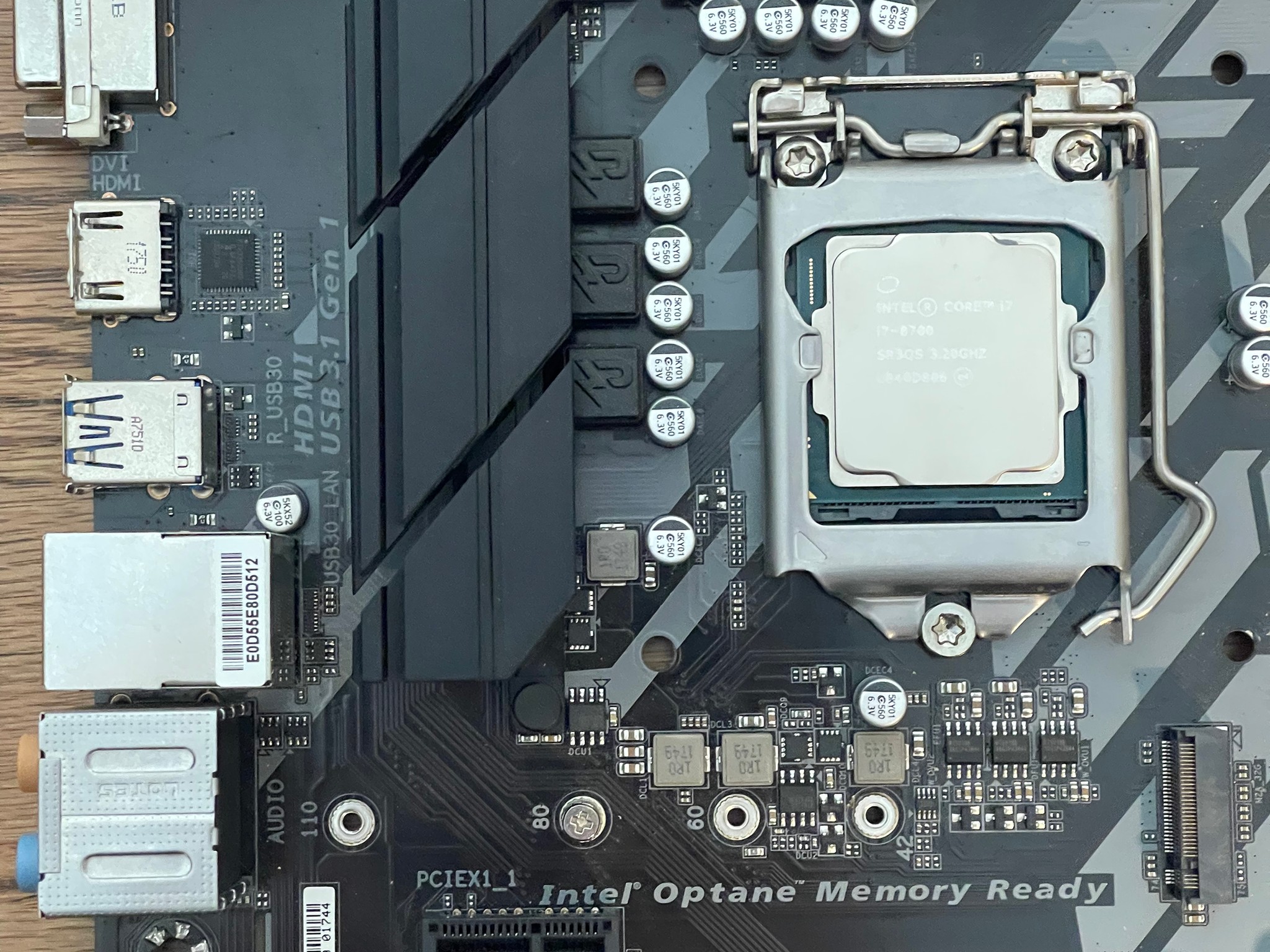 Used, Gigabyte z370 HD3, i7-8700, 16GB, 256GB
