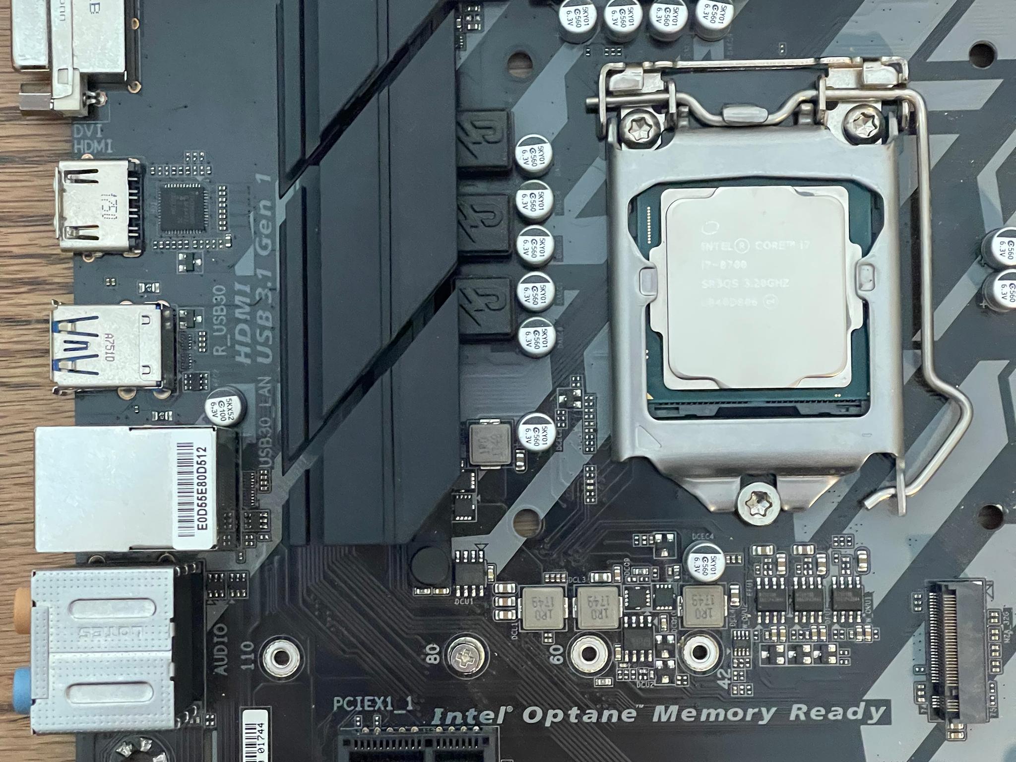 Used, Gigabyte z370 HD3, i7-8700, 16GB, 256GB