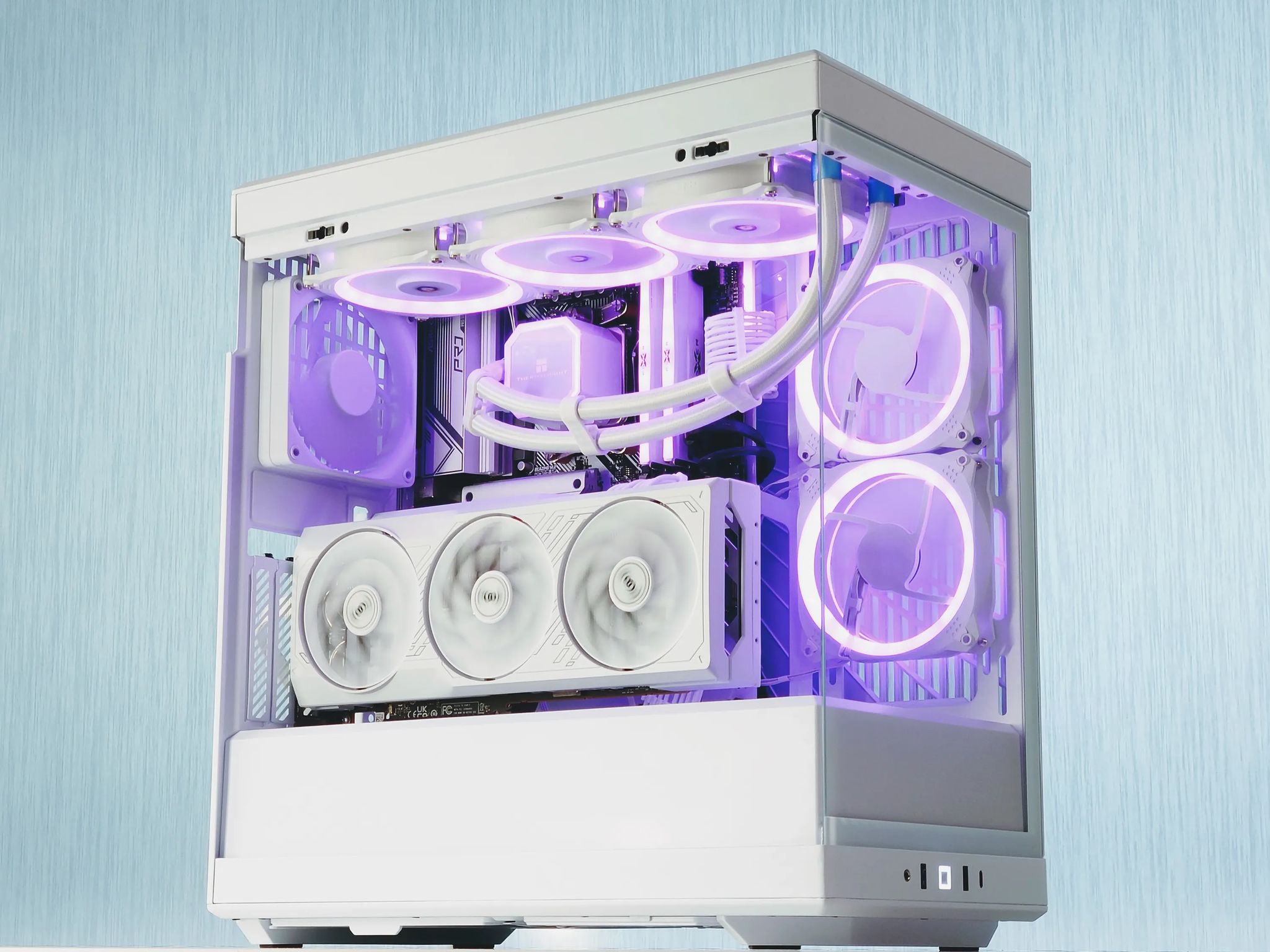 🏞️🤍☁️Liquid Cooled Gaming PC❄️AMD RX 7900 GRE 16GB❄️AMD Ryzen 7 8700F❄️32GB DDR5❄️1TB SSD