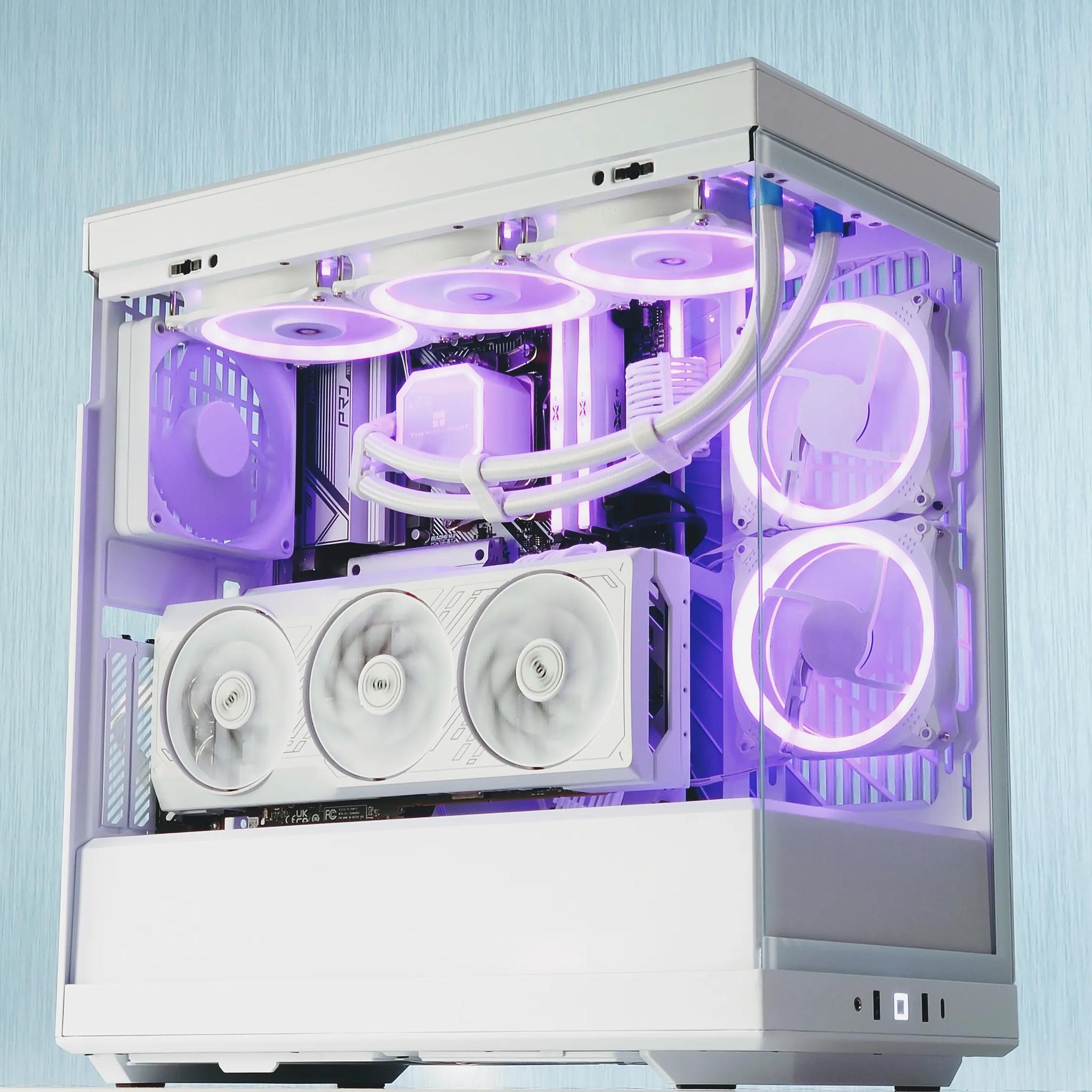 🏞️🤍☁️Liquid Cooled Gaming PC❄️AMD RX 7900 GRE 16GB❄️AMD Ryzen 7 8700F❄️32GB DDR5❄️1TB SSD