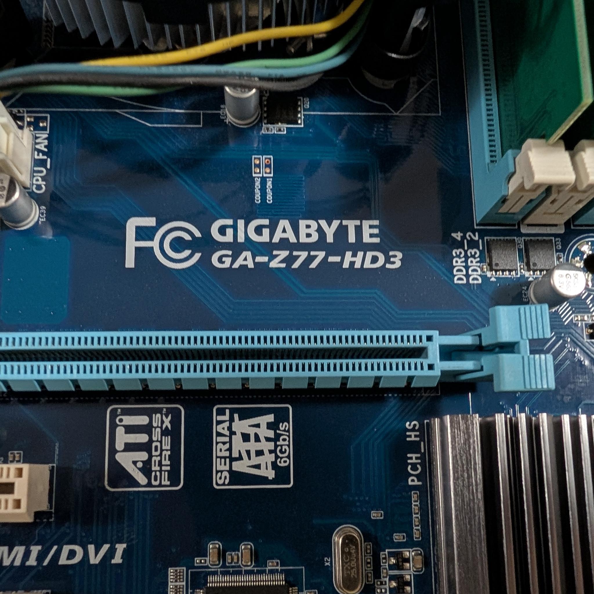 Core i7 3770 + Z77 motherboard + 16GB DDR3 + Nvidia GT210 1GB