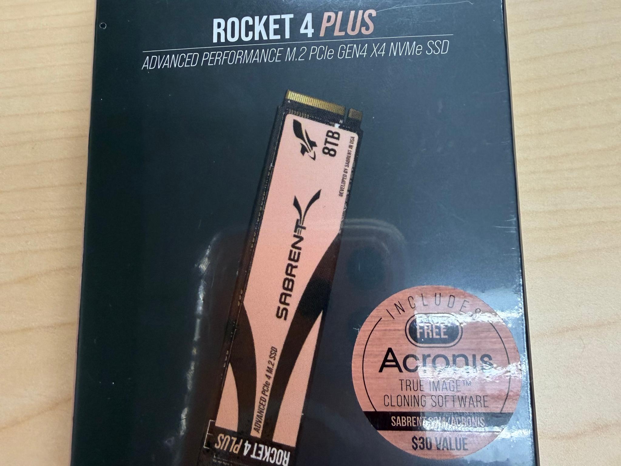 Sabrent 8TB Rocket 4 PLUS NVMe PCIe 4.0 M.2 2280