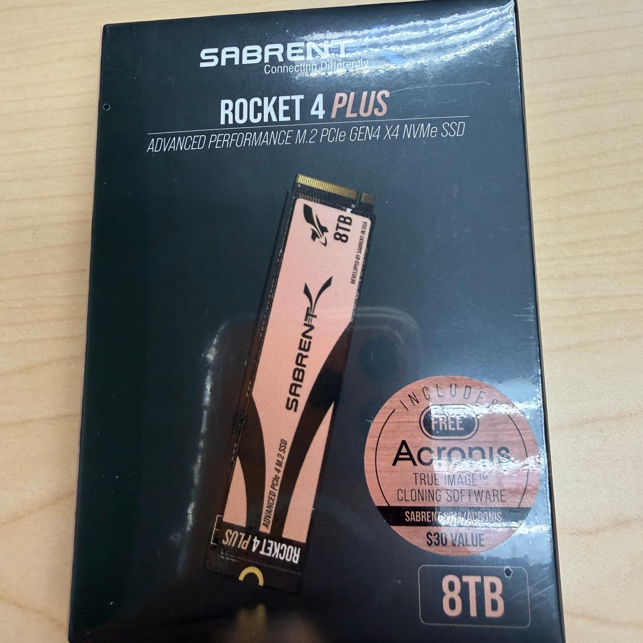 Sabrent 8TB Rocket 4 PLUS NVMe PCIe 4.0 M.2 2280