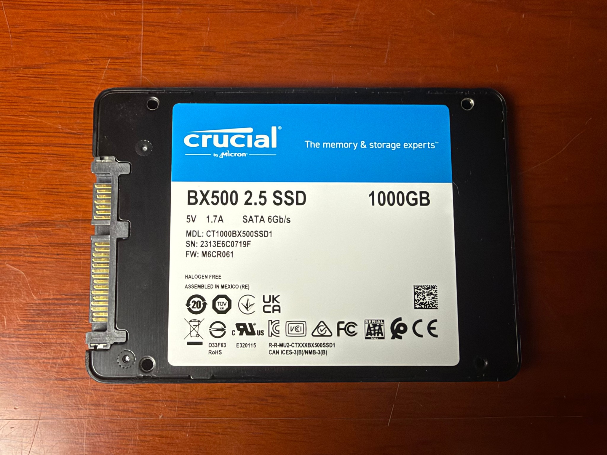 Crucial BX500 2.5 SSD 1tb